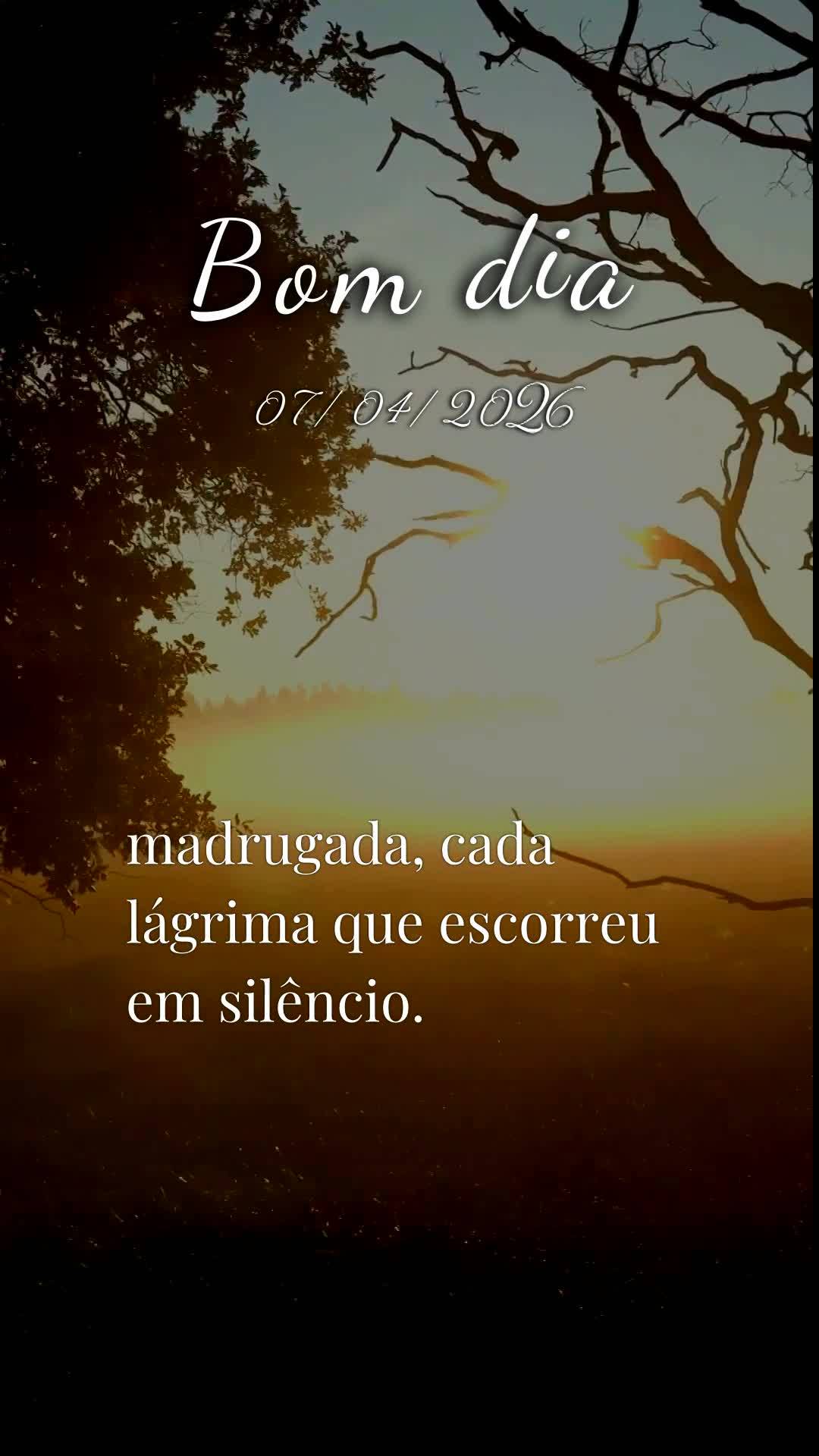 Bom dia! Que Deus te abençoe nesta terça-feira, 7 de abril de 2026! Que hoje o céu se abra completamente sobre a sua vida e derrame bênçãos sem med...