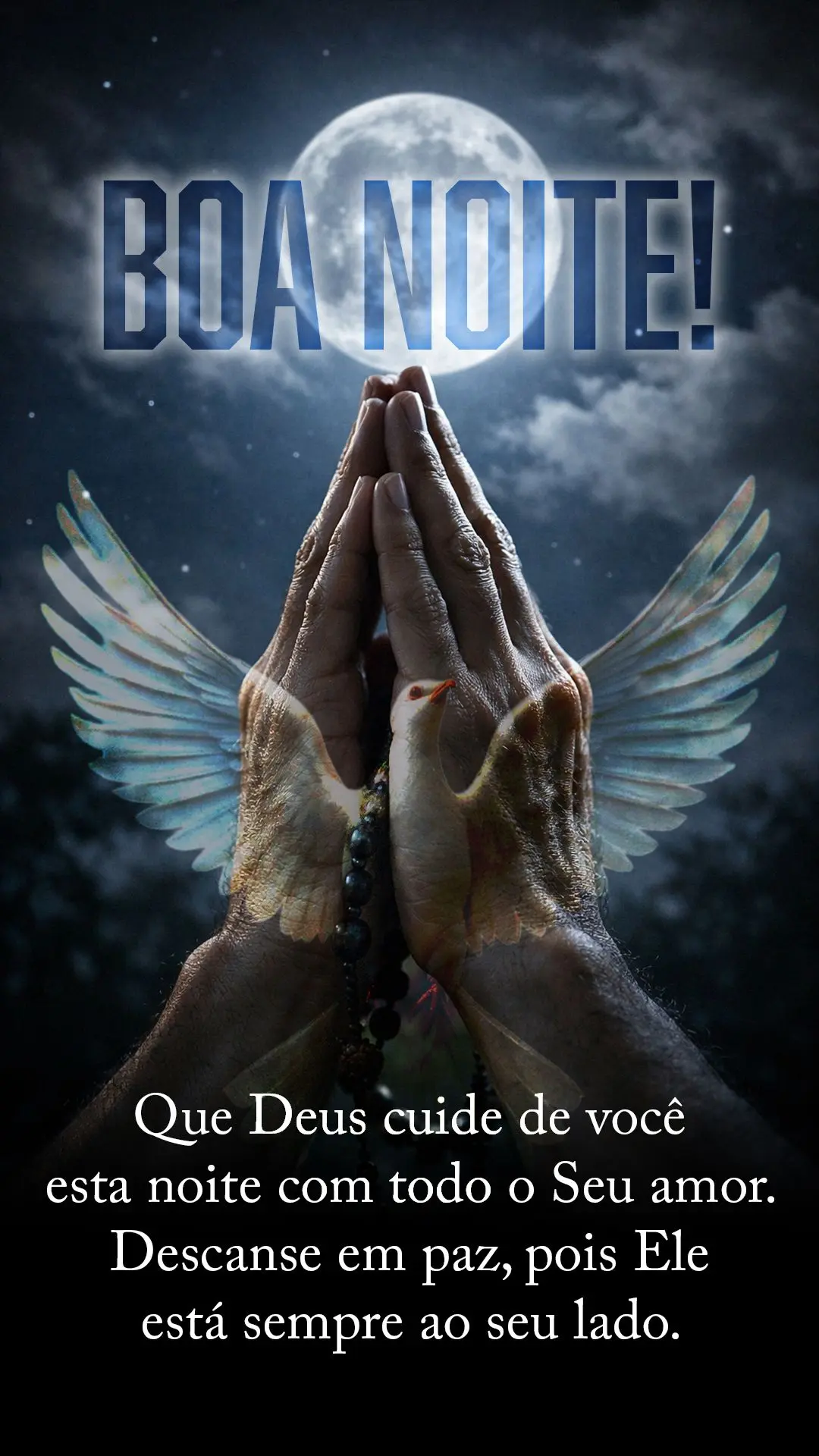 Que Deus cuide de você esta noite com todo o Seu amor. Descanse em paz, pois Ele está sempre ao seu lado. Boa noite! 🌙✨