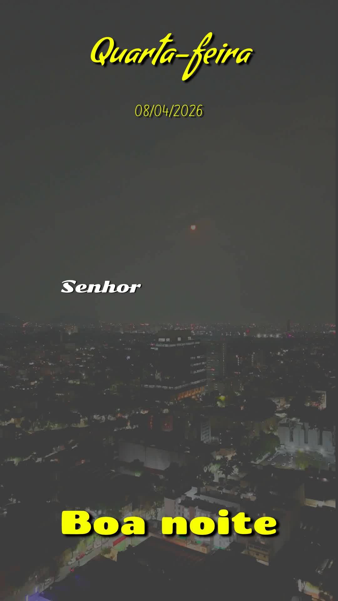 Boa noite! Obrigado, Deus, por mais uma quarta-feira vencida. Hoje, neste 8 de abril de 2026, o senhor esteve ao meu lado em cada momento, me livrando de...