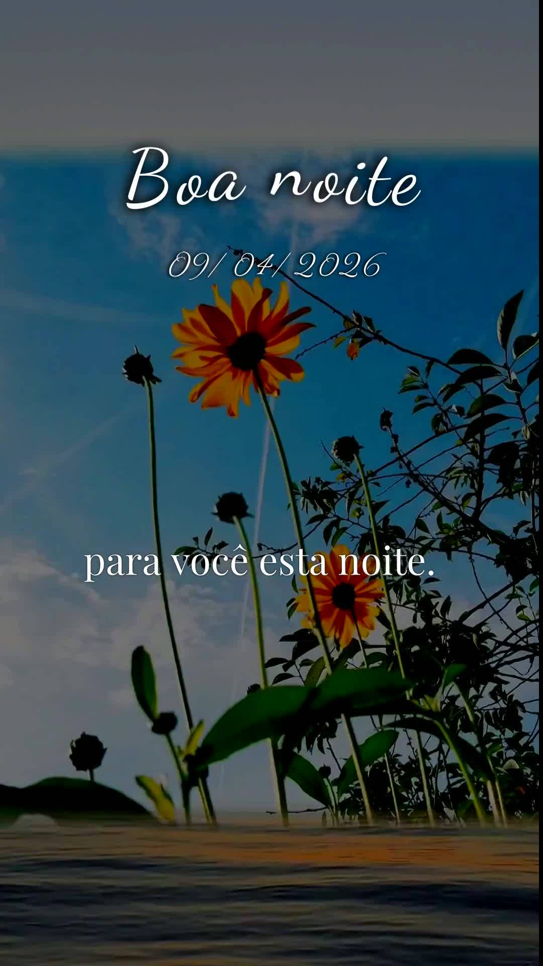 Boa noite. Quinta-feira, 9 de abril de 2026. A noite chegou, e com ela, a ternura de Deus que acende cada estrela no céu como um sussurro de amor para o...