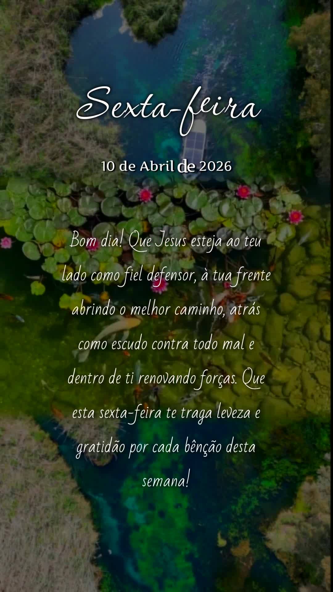 Bom dia! Que Jesus esteja ao teu lado como fiel defensor, à tua frente abrindo o melhor caminho, atrás como escudo contra todo mal e dentro de ti renov...