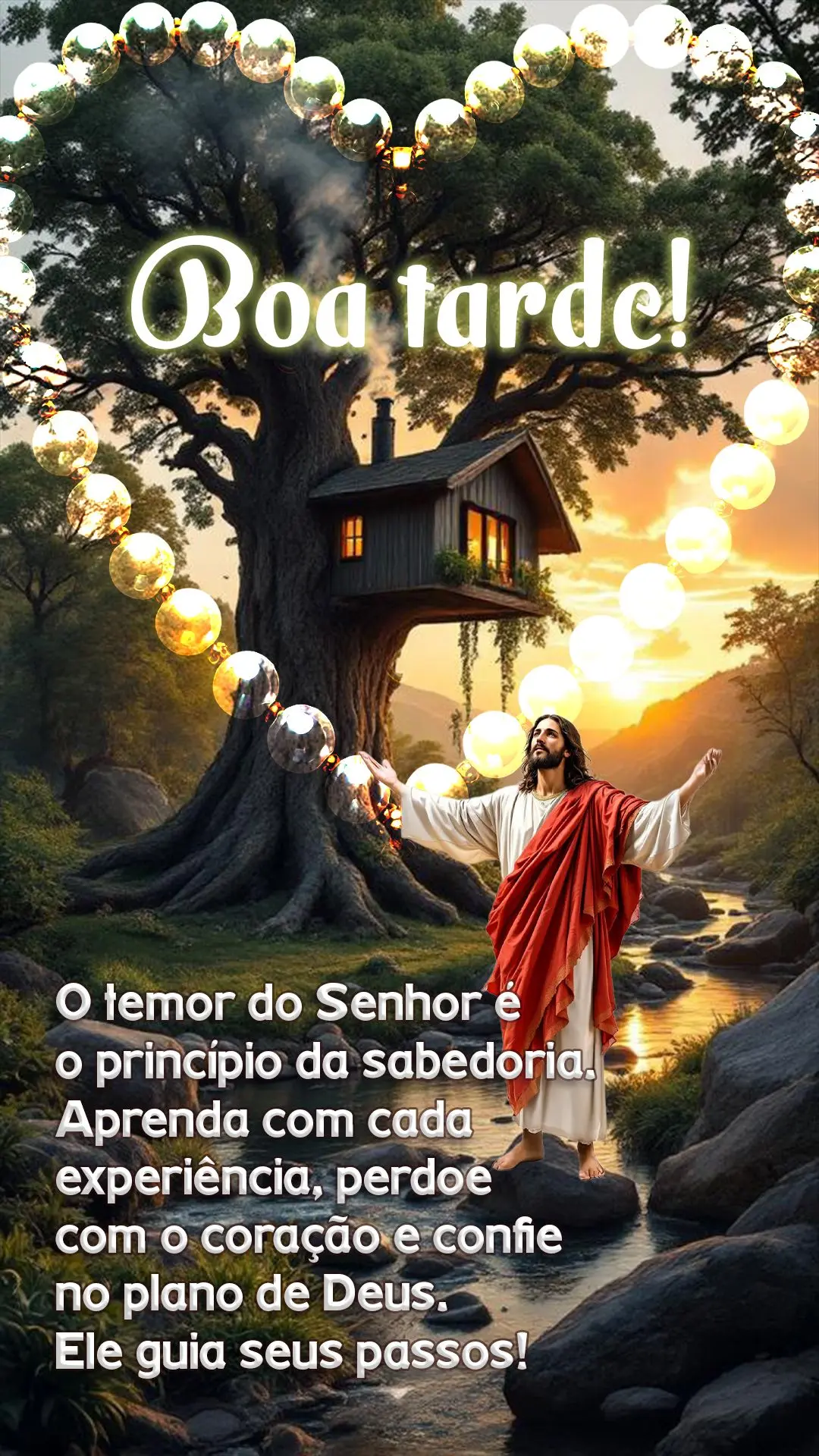 Boa tarde! 🌿 "O temor do Senhor é o princípio da sabedoria." Aprenda com cada experiência, perdoe com o coração e confie no plano de Deus. Ele gu...