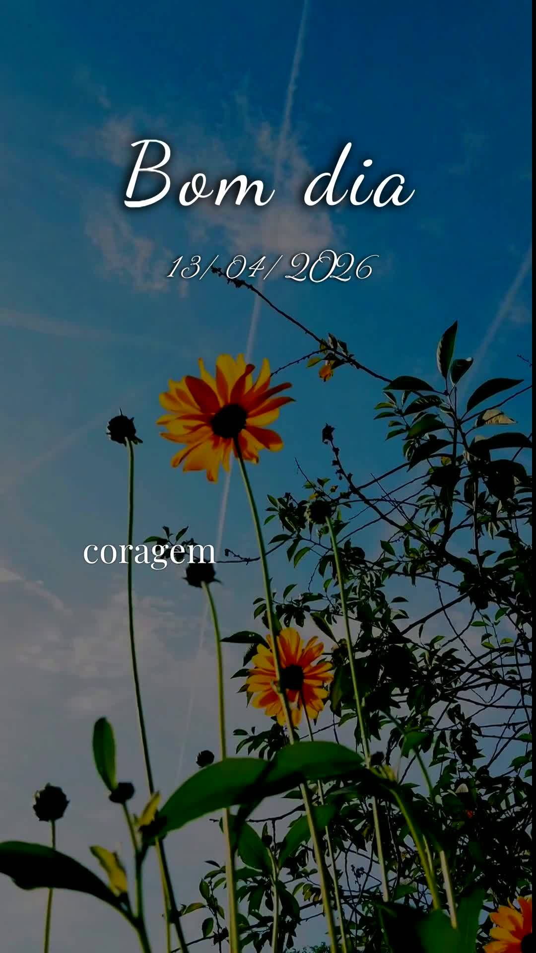 Bom dia! Segunda-feira, 13 de Abril de 2026. Que hoje o céu se abra completamente sobre a sua vida e derrame bênçãos sem medida, sem limite, sem fim....
