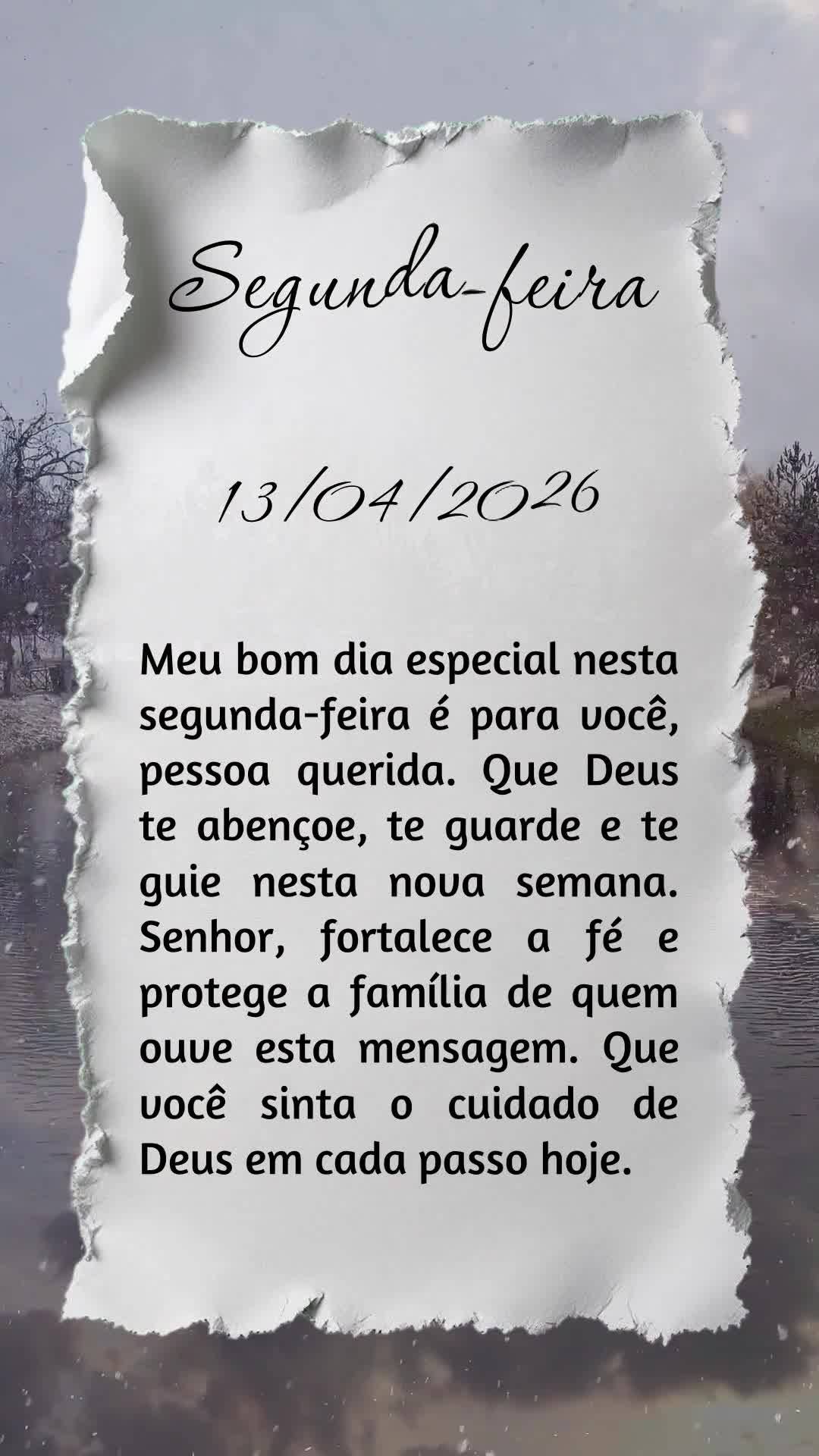 Meu bom dia especial nesta segunda-feira é para você, pessoa querida. Que Deus te abençoe, te guarde e te guie nesta nova semana. Senhor, fortalece a ...