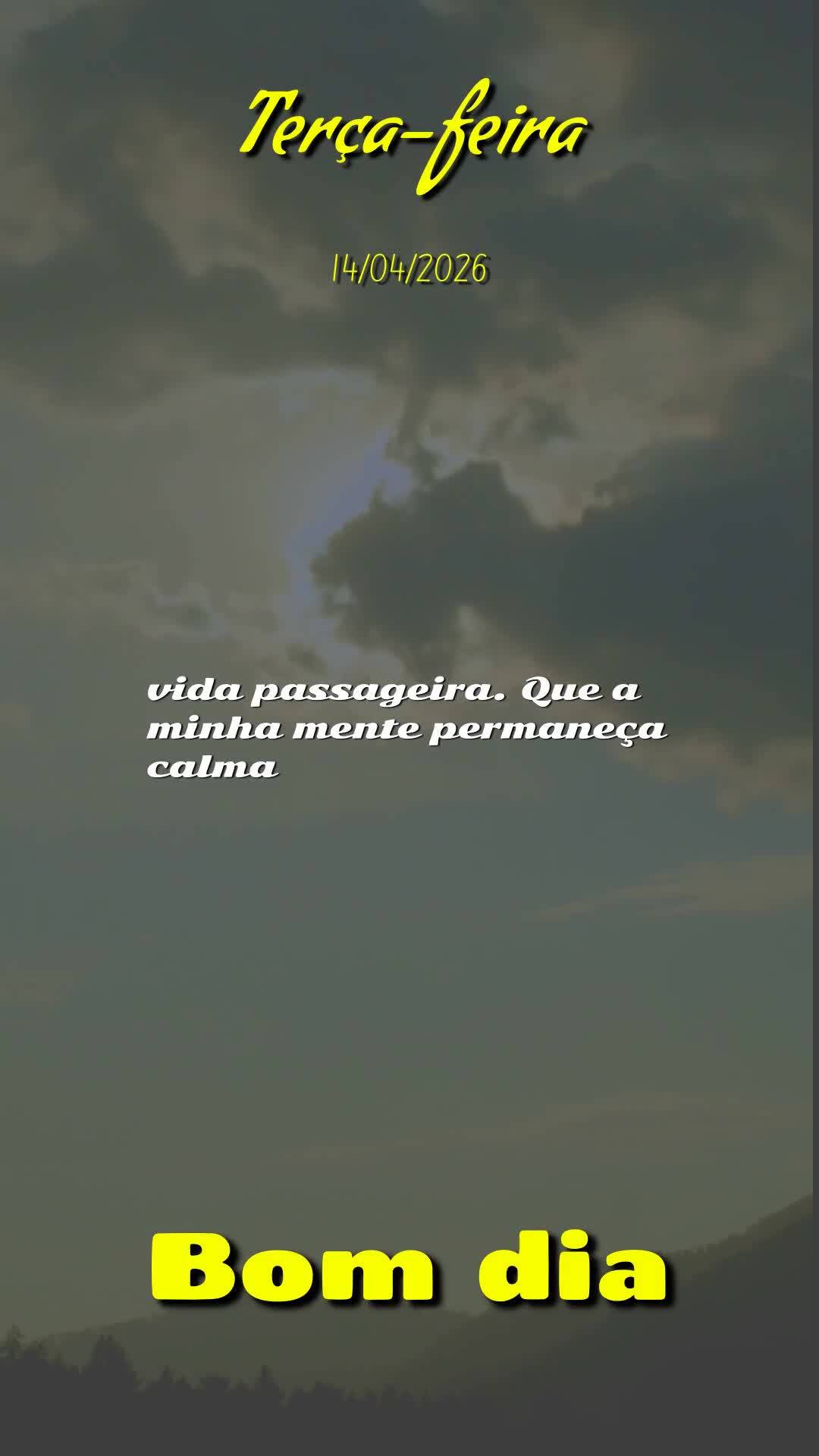Bom dia, Jesus, meu Mestre e Senhor. Mais uma manhã desponta, e nesta terça-feira, 14 de abril de 2026, eu Te ofereço todas as minhas ações, cada pe...