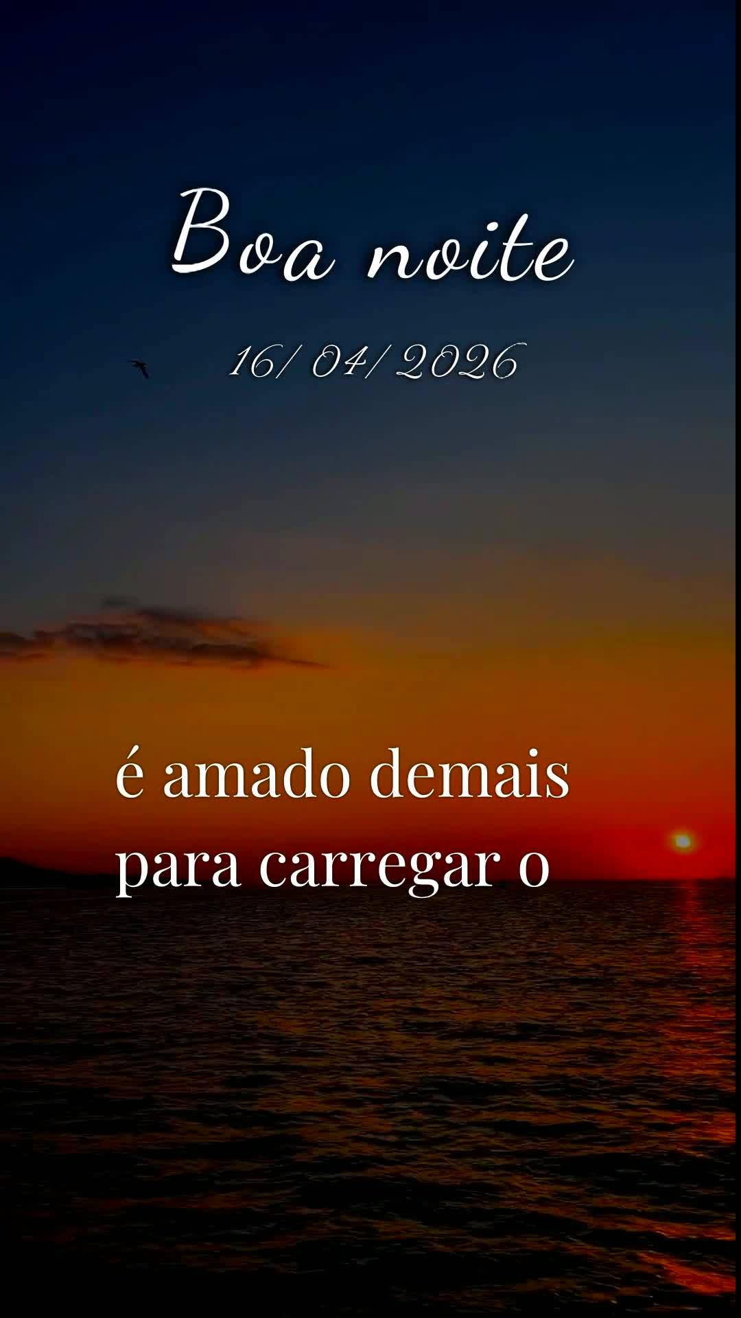 Boa noite. Quinta-feira, 16 de abril de 2026. A noite chegou, e com ela, Deus acende as estrelas uma a uma, como se pintasse o céu só pra te lembrar: a...