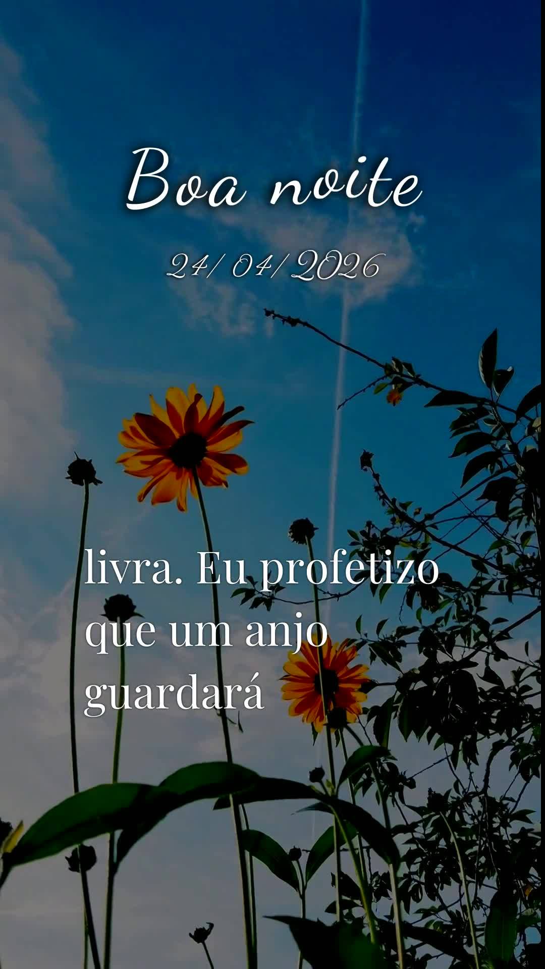 Boa noite. Que a bênção do Senhor te alcance agora, nesta sexta-feira, 24 de abril de 2026, onde quer que você esteja. A semana passou, e você chego...