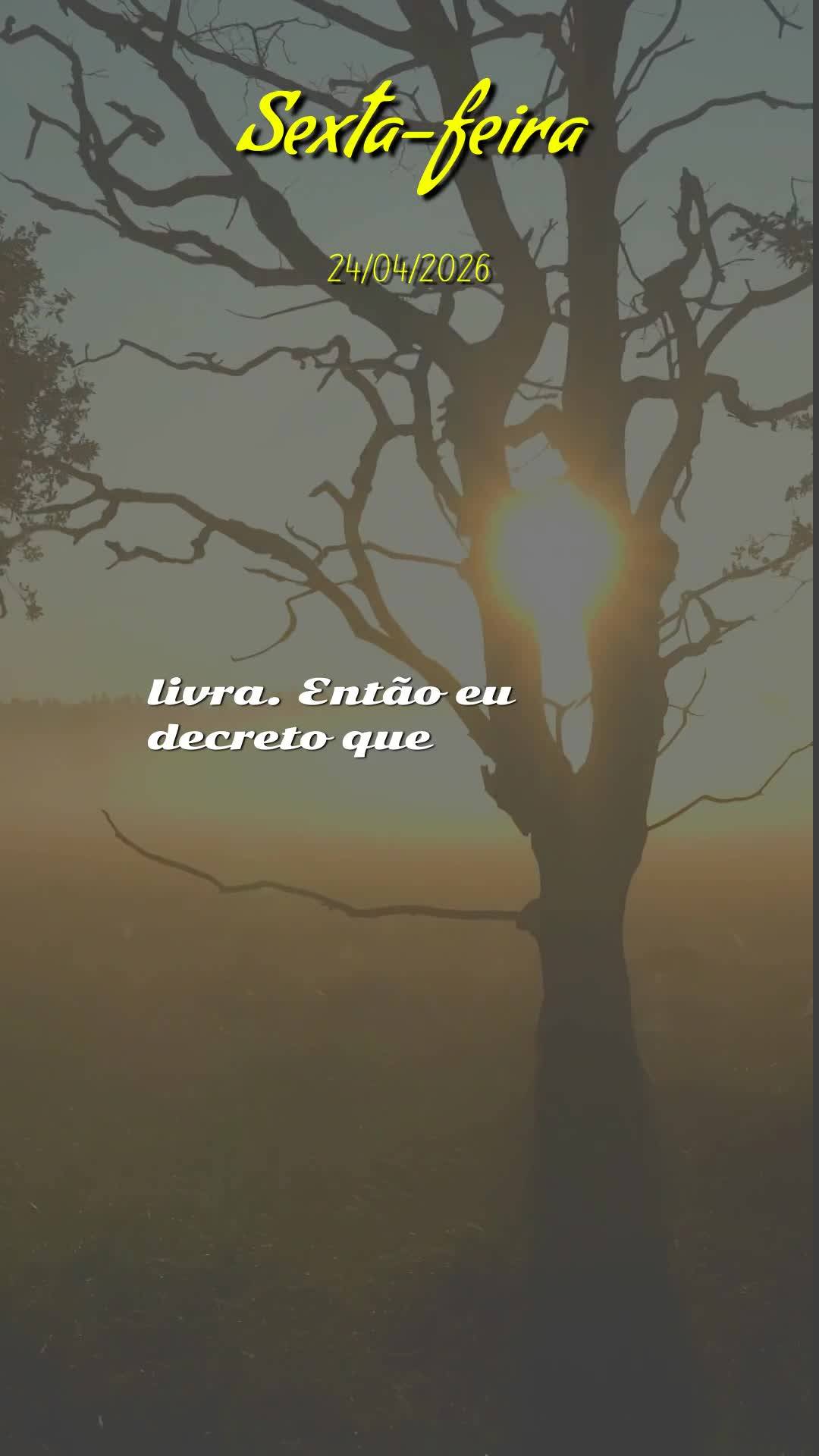 Boa noite. Que a bênção do Senhor te alcance onde quer que você esteja nesta sexta-feira, 24 de abril de 2026. A semana está chegando ao fim, e com ...