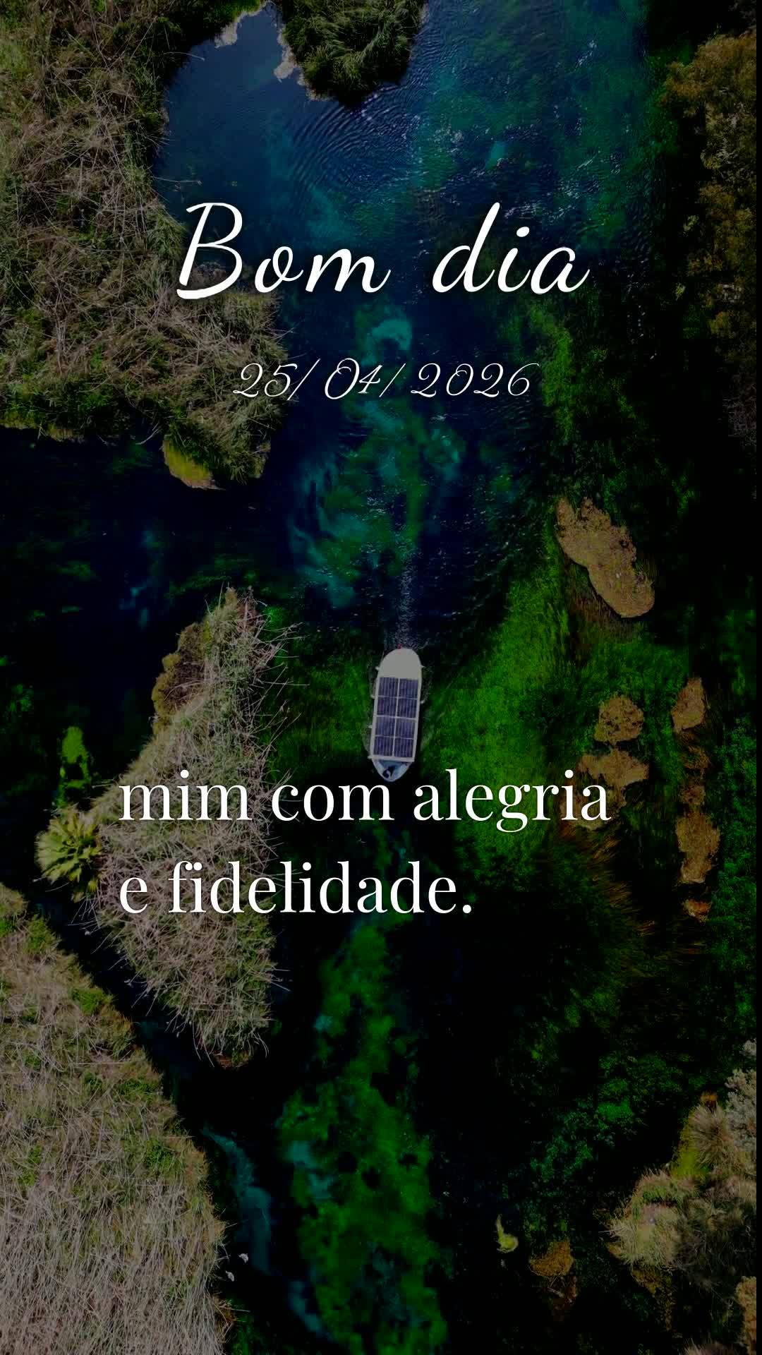 Bom dia, Jesus, meu Mestre e Senhor. Mais uma manhã começa, e neste sábado, 25 de abril de 2026, eu Te ofereço todas as minhas ações deste dia para...