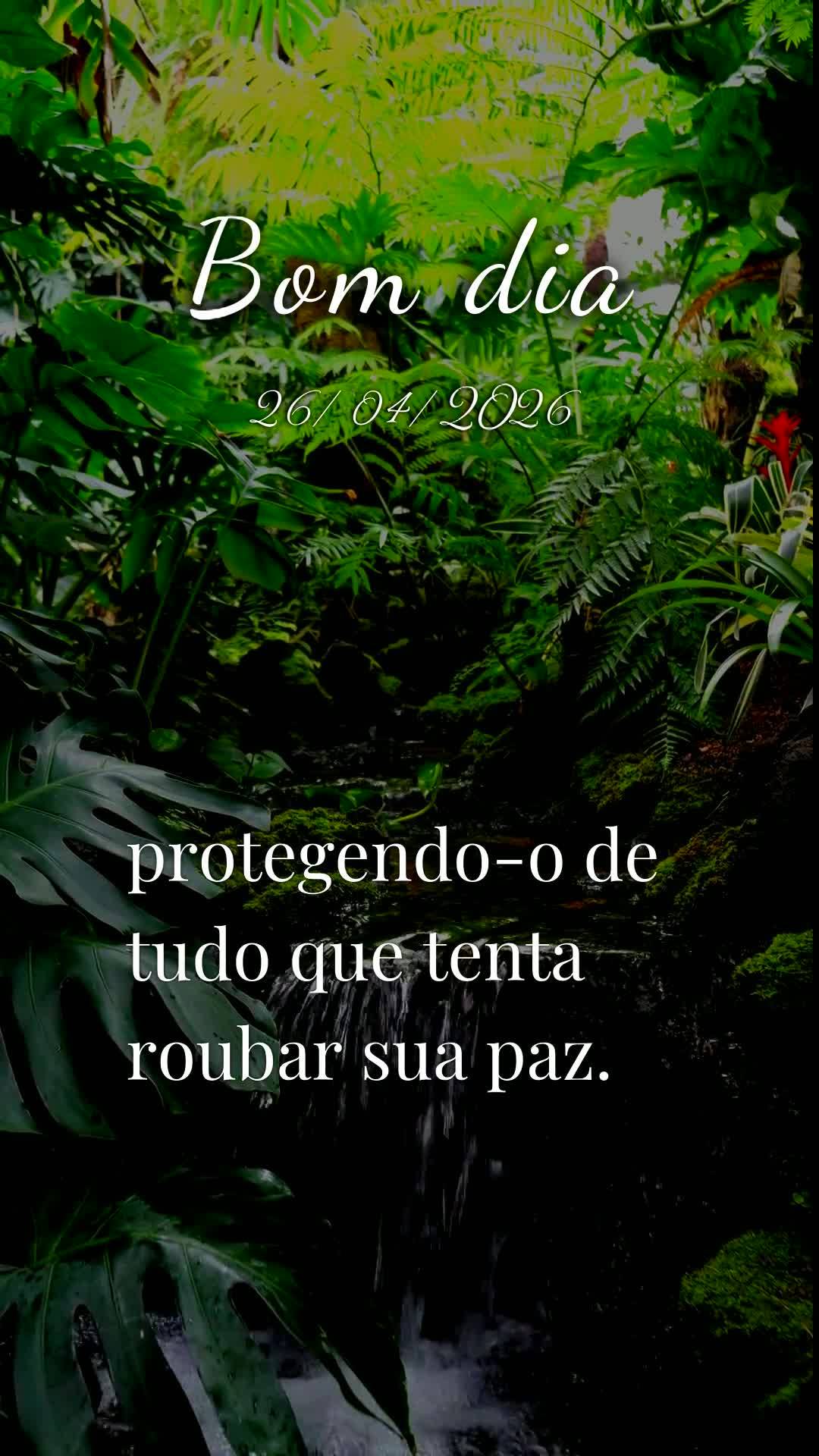 Bom dia! Que este domingo seja marcado pela presença poderosa do Senhor Jesus em sua vida. Que Ele caminhe ao seu lado como fiel defensor, afastando tod...