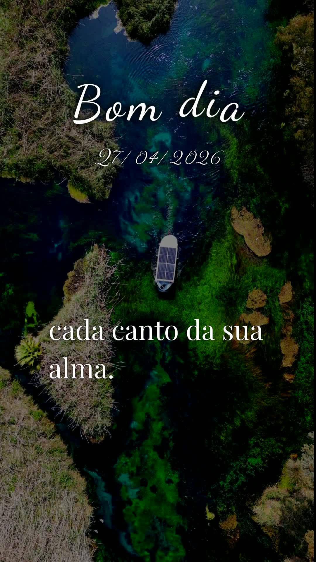 Bom dia! Que Segunda-feira abençoada, 27 de Abril de 2026. Que hoje o céu se abra completamente sobre a sua vida e derrame bênçãos sem medida, sem l...