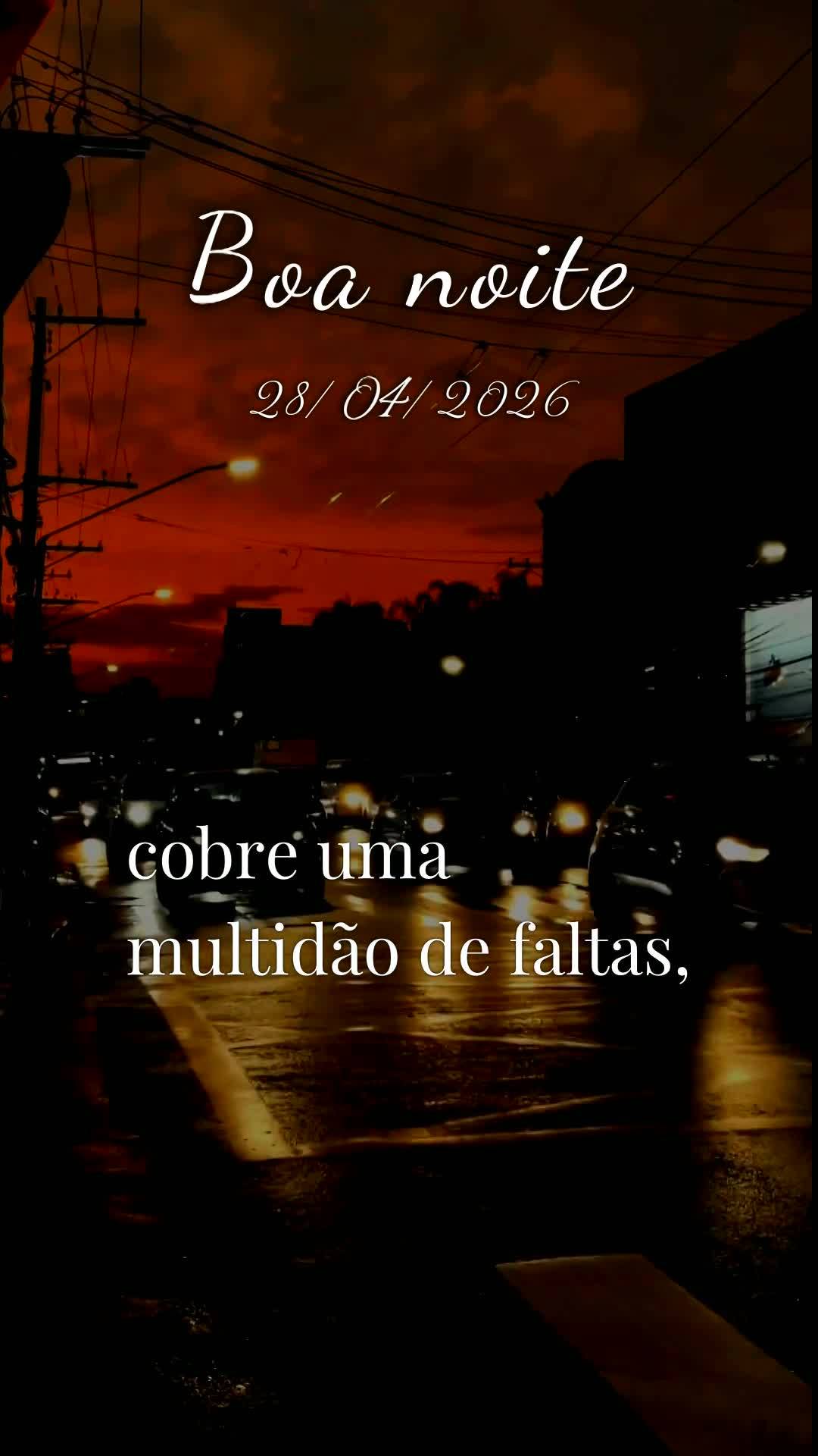 Oração da noite. Terça-feira, 28 de Abril de 2026. Boa noite, Senhor. Neste silêncio tranquilo da noite, eu me coloco diante de Ti com um coração g...