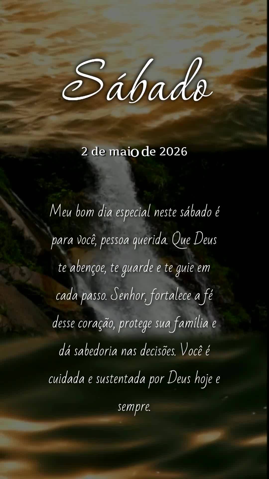 Meu bom dia especial neste sábado é para você, pessoa querida. Que Deus te abençoe, te guarde e te guie em cada passo. Senhor, fortalece a fé desse ...