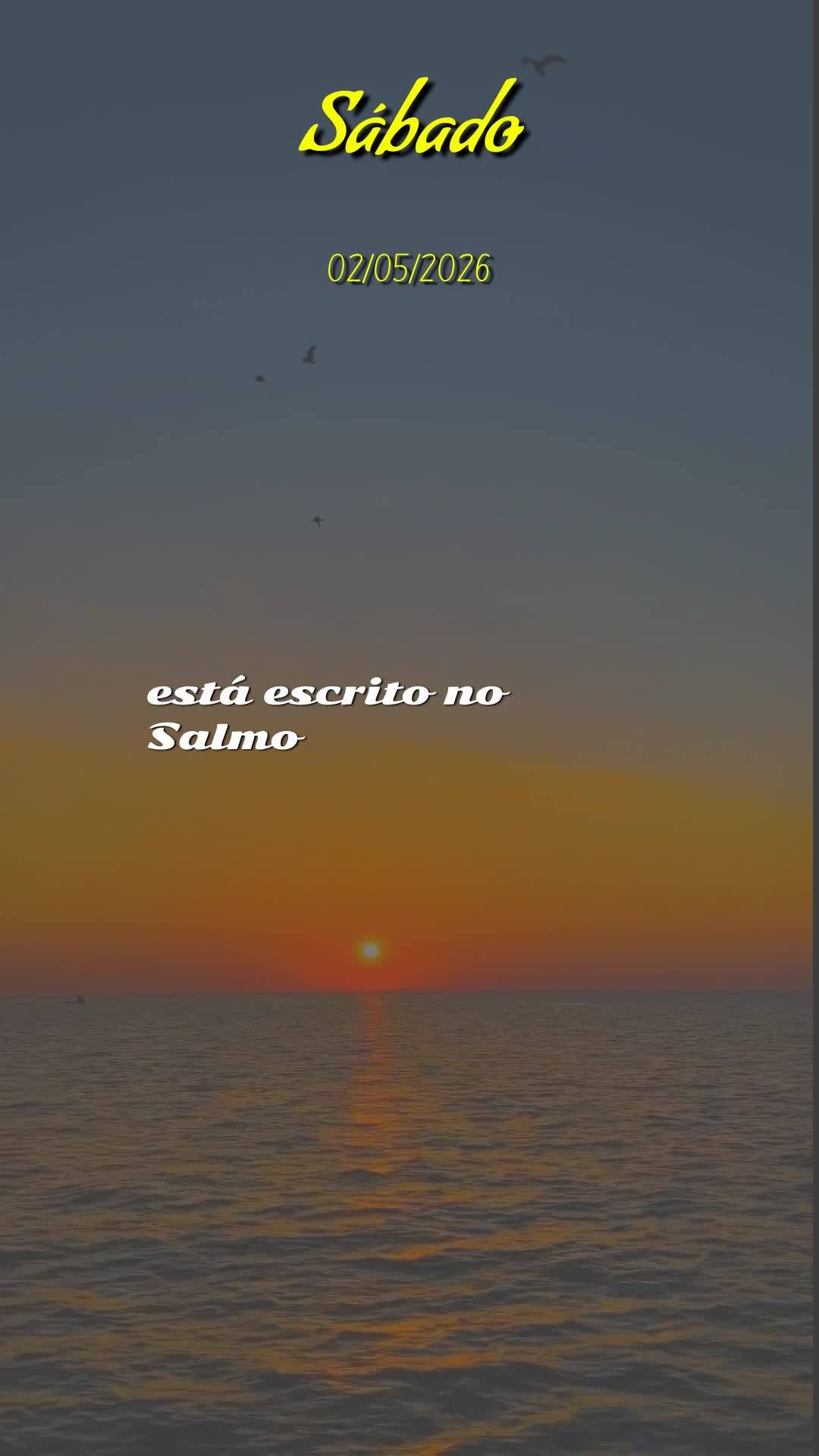 Boa noite. Neste Sábado, 2 de Maio de 2026, no início deste novo mês, eu me aquieto diante do Senhor e elevo uma oração por você. Que a bênção d...
