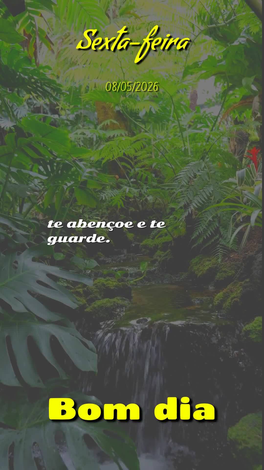 Meu bom dia especial nesta sexta-feira, 8 de maio de 2026, é para você, pessoa querida que abriu o coração para ouvir esta mensagem. Que Deus te aben...