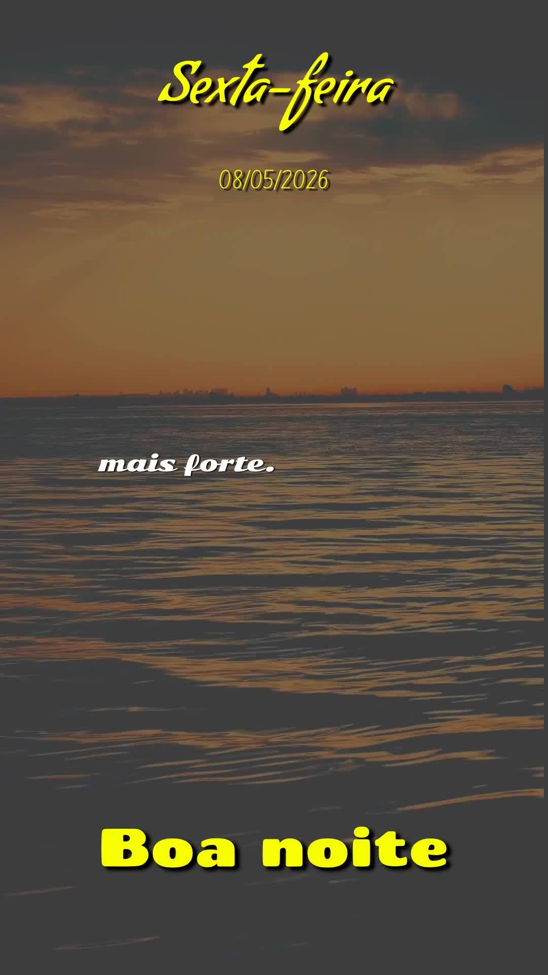 Boa noite. Nesta sexta-feira, 8 de Maio de 2026, quando a noite desce mansa sobre o Brasil, Deus acende uma a uma as estrelas no céu, como quem sussurra...