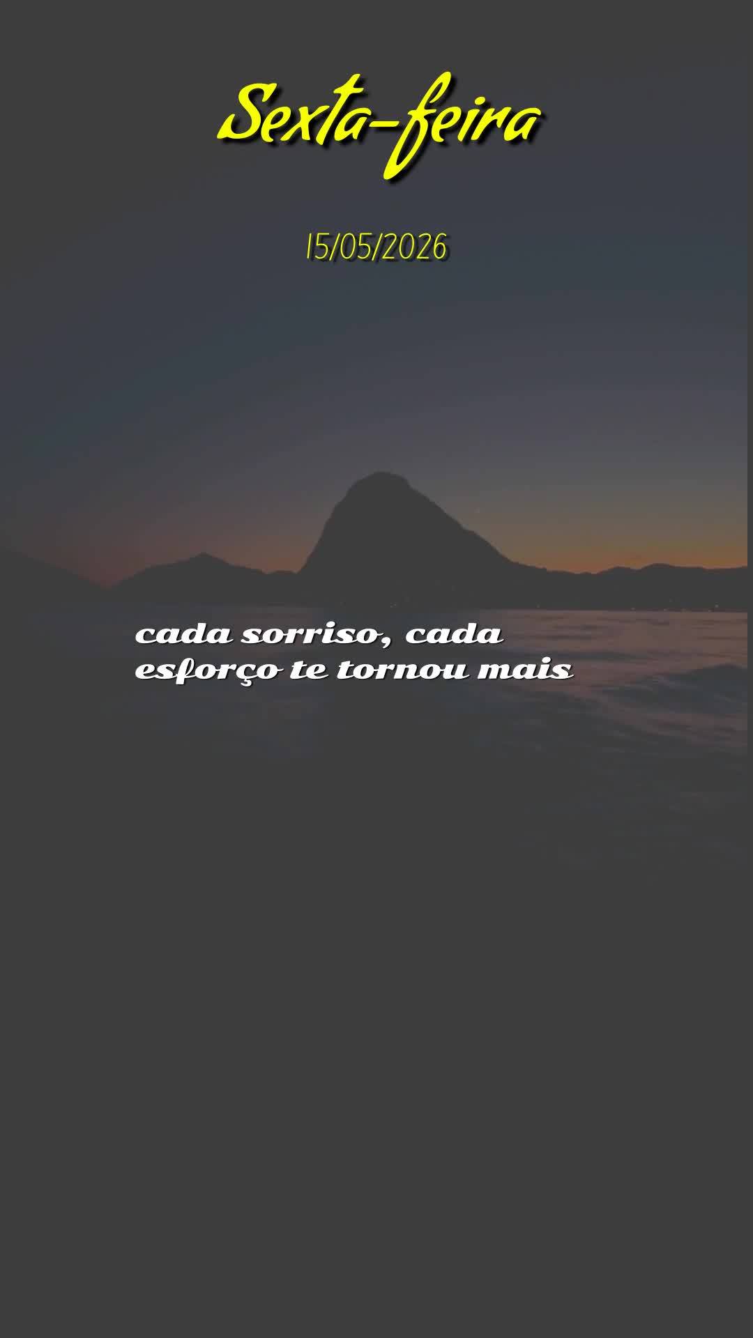 Boa noite. Nesta sexta-feira, 15 de Maio de 2026, quando a noite cai sobre o Brasil, Deus acende as estrelas no céu para lembrar que a esperança nunca ...