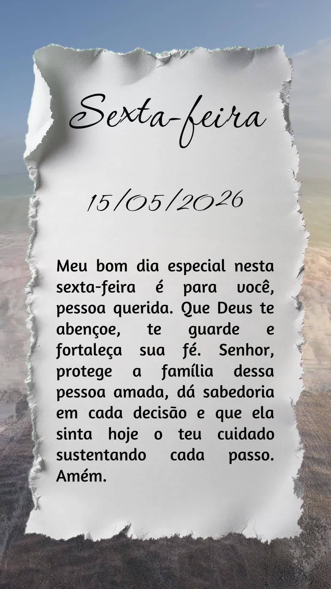 Meu bom dia especial nesta sexta-feira é para você, pessoa querida. Que Deus te abençoe, te guarde e fortaleça sua fé. Senhor, protege a família de...