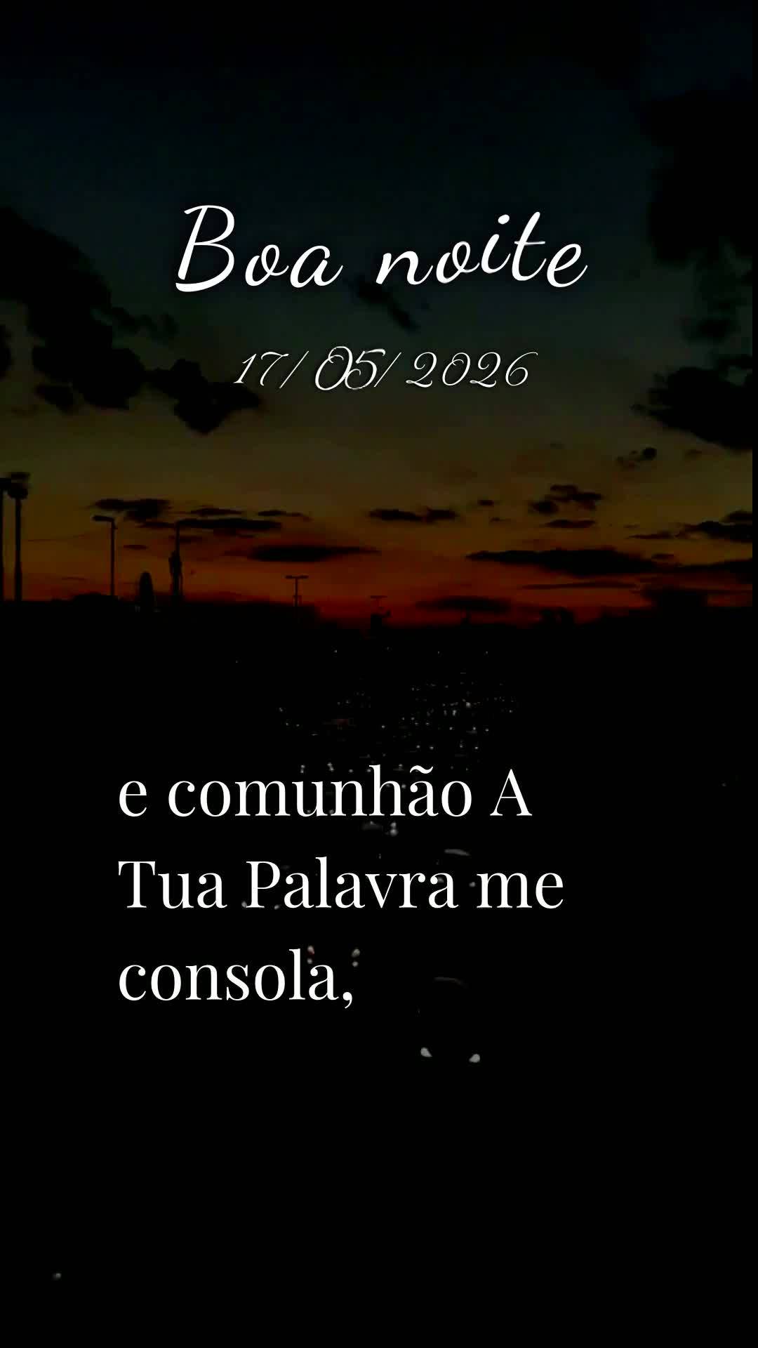 Boa noite, Senhor. Obrigado, meu Deus, por mais um domingo vencido. Tu me livraste de todo mal e me concedeste saúde e força para atravessar mais um di...