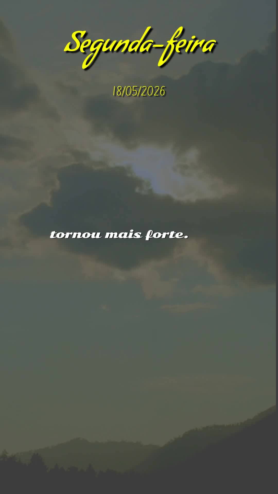 Boa noite. Nesta segunda-feira, 18 de Maio de 2026, quando o céu se enche de estrelas, lembre-se: foi Deus quem as acendeu, uma a uma, para te dizer que...