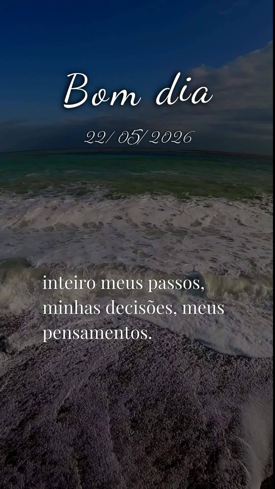 Deus, bom dia. Antes de qualquer coisa, antes mesmo de pisar no chão, eu paro pra te agradecer. Hoje é sexta-feira, 22 de Maio de 2026, e mais uma vez ...