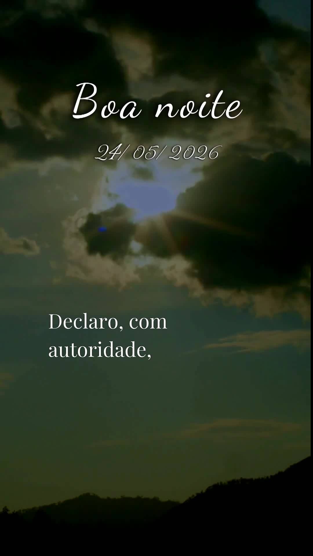 Boa noite. Neste Domingo de Pentecostes, 24 de Maio de 2026, eu oro, eu declaro e eu profetizo que a bênção do Senhor te alcance onde quer que estejas...
