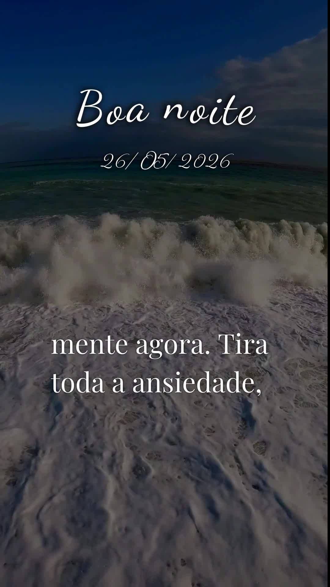 Boa noite, Senhor. Nesta terça-feira, 26 de Maio de 2026, no silêncio desta noite, eu me coloco diante de Ti. Obrigado, meu Pai, por mais um dia vivido...