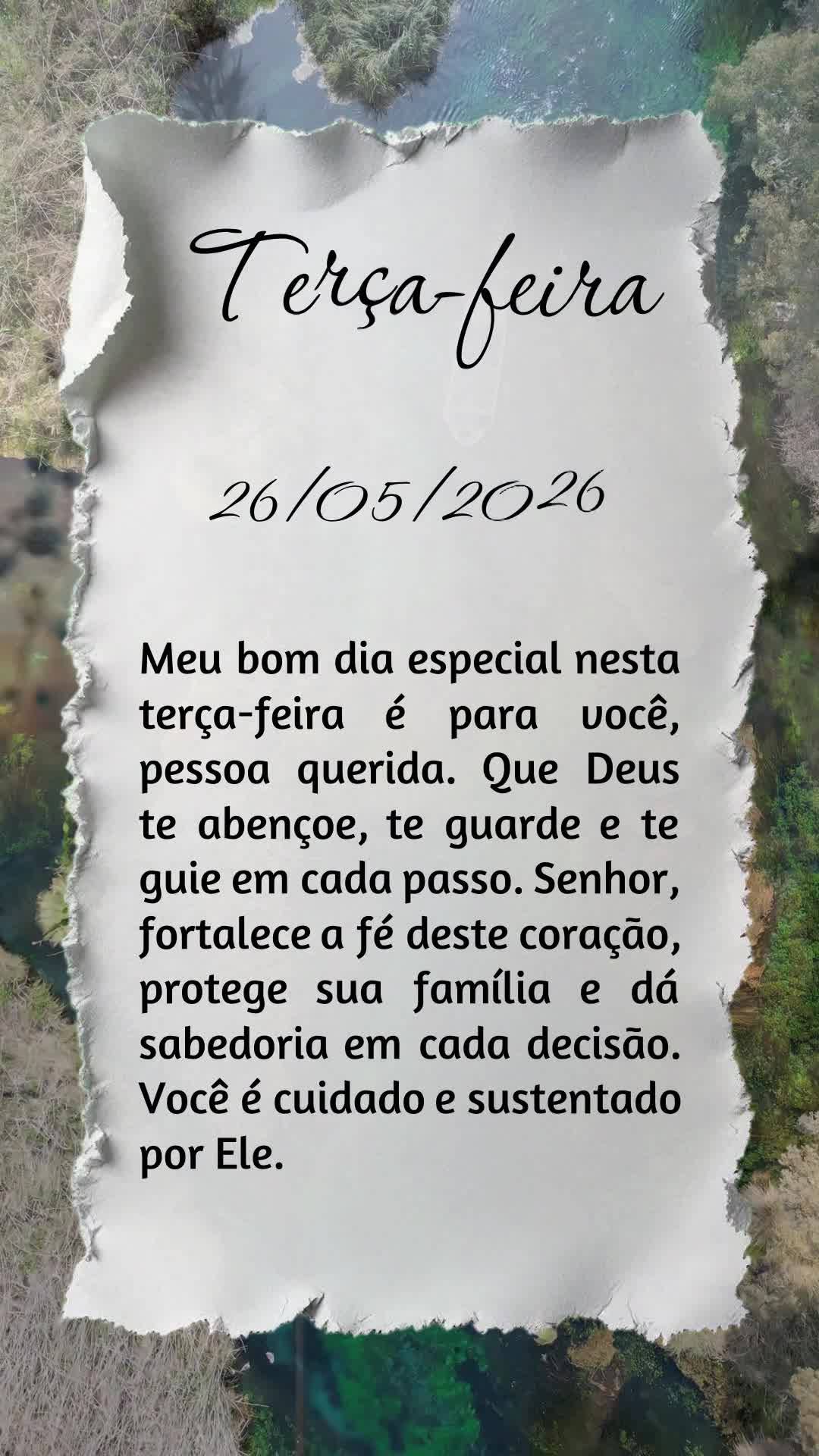 Meu bom dia especial nesta terça-feira é para você, pessoa querida. Que Deus te abençoe, te guarde e te guie em cada passo. Senhor, fortalece a fé d...