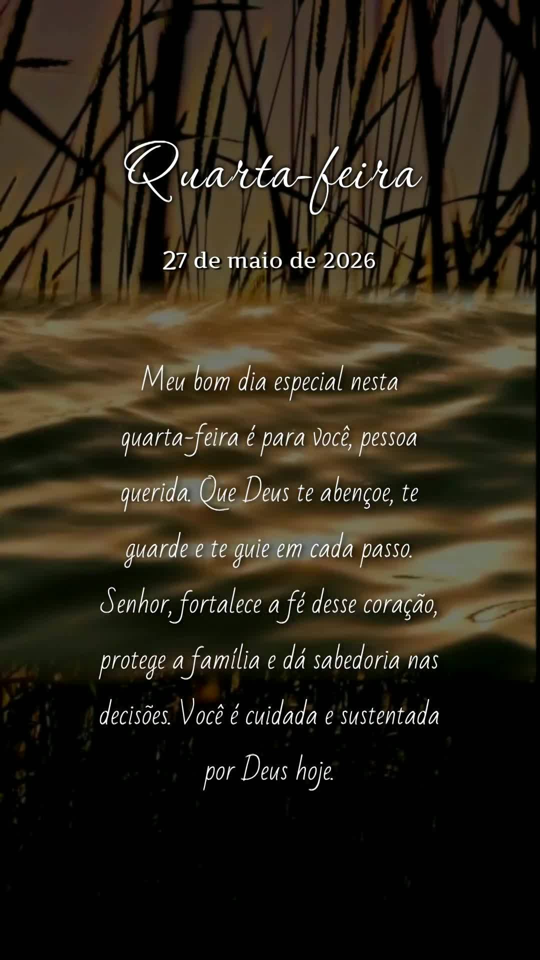 Meu bom dia especial nesta quarta-feira é para você, pessoa querida. Que Deus te abençoe, te guarde e te guie em cada passo. Senhor, fortalece a fé d...