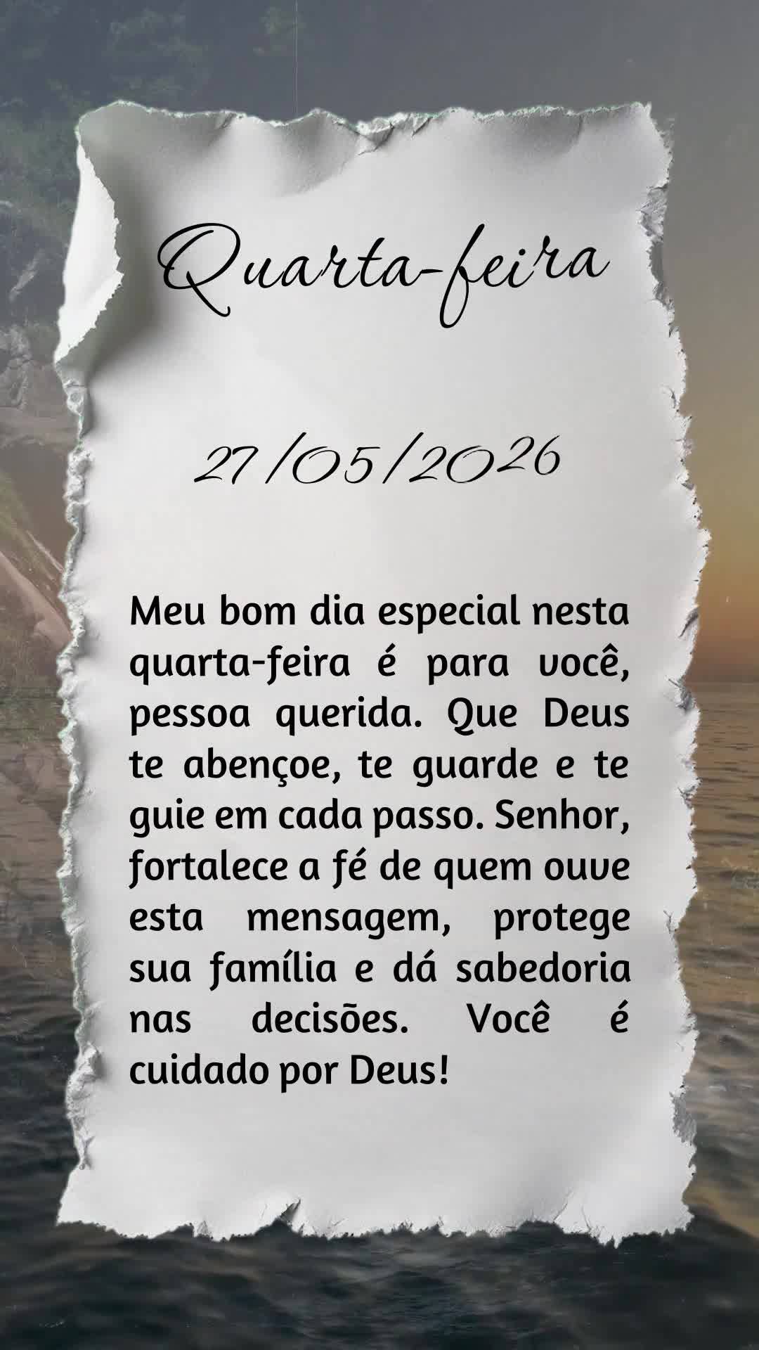Meu bom dia especial nesta quarta-feira é para você, pessoa querida. Que Deus te abençoe, te guarde e te guie em cada passo. Senhor, fortalece a fé d...