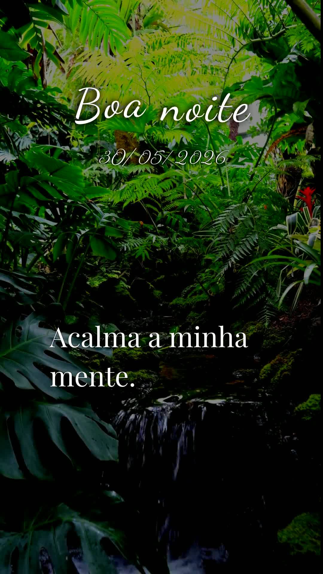 Boa noite. Hoje é sábado, 30 de Maio de 2026, e neste silêncio da noite eu me coloco diante de Ti, meu Pai. Que bom poder respirar fundo e descansar e...