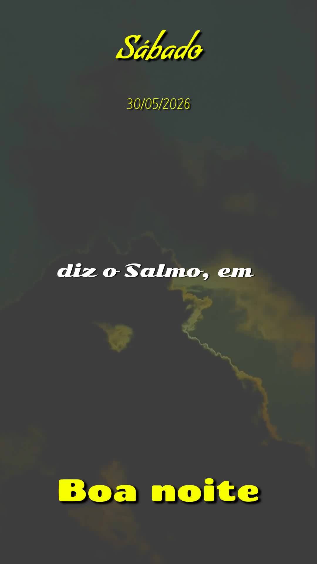 Boa noite. Neste sábado, 30 de Maio de 2026, encerramos mais uma semana com o coração grato a Deus. Que o Senhor abençoe este momento de descanso, re...
