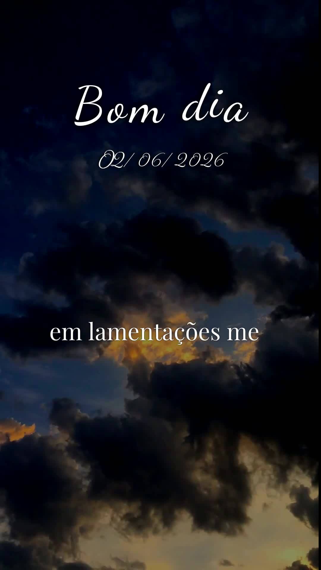 Bom dia, meu Deus. Hoje é terça-feira, meu Pai, dia dois de junho de dois mil e vinte e seis, e antes que o sol tome conta do céu, eu paro para te agr...