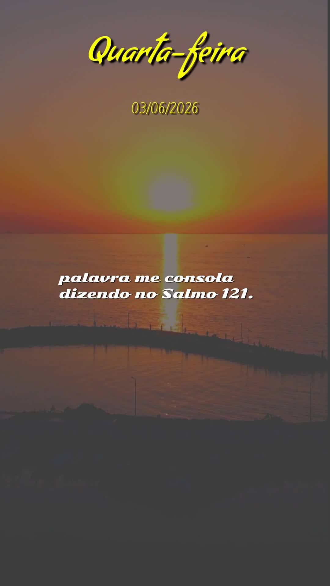 Boa noite, Senhor. Obrigado, meu Deus, por mais uma quarta-feira vencida. Tu me livraste de todo mal e me concedeste saúde e força para atravessar mais...