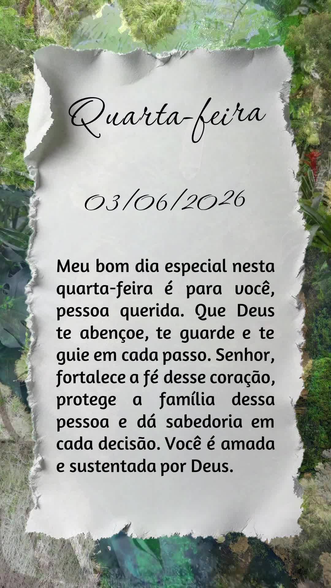 Meu bom dia especial nesta quarta-feira é para você, pessoa querida. Que Deus te abençoe, te guarde e te guie em cada passo. Senhor, fortalece a fé d...
