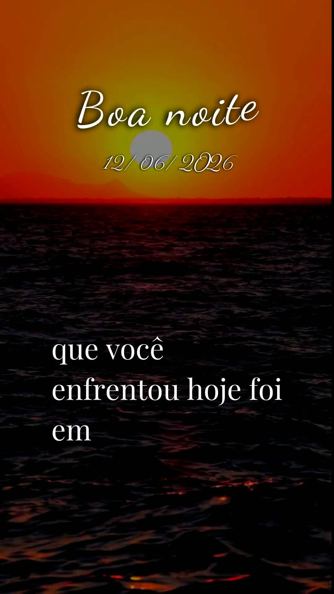 Boa noite. Nesta Sexta-feira, 12 de Junho de 2026, quando a noite cai sobre o Brasil, Deus acende as estrelas para lembrar que a esperança nunca se apag...