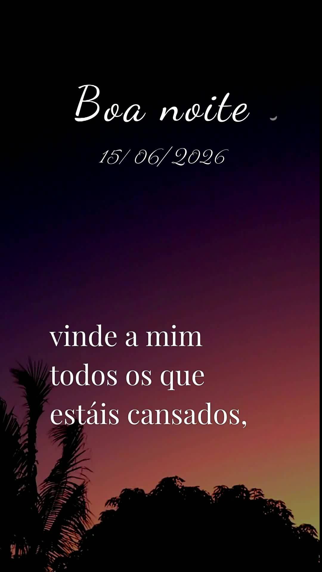 Boa noite, Senhor meu Deus. Nesta segunda-feira, quinze de junho, no silêncio desta noite, eu me coloco diante de ti. Obrigado por mais um dia vivido, p...