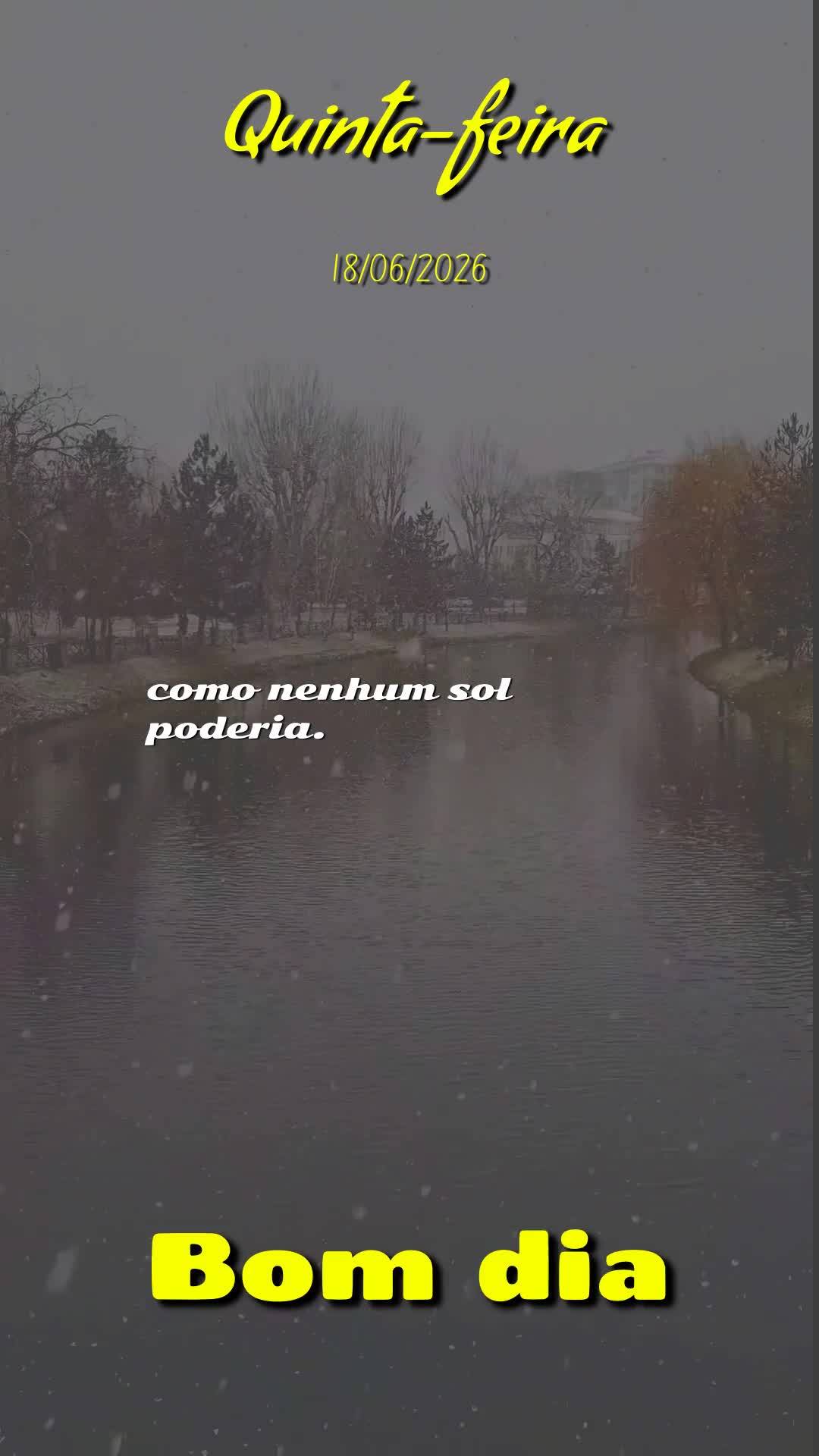 Deus, hoje é quinta-feira, meu pai, dia dezoito de junho de dois mil e vinte e seis. Bom dia, Senhor! Antes que o dia comece a correr, eu paro para te a...