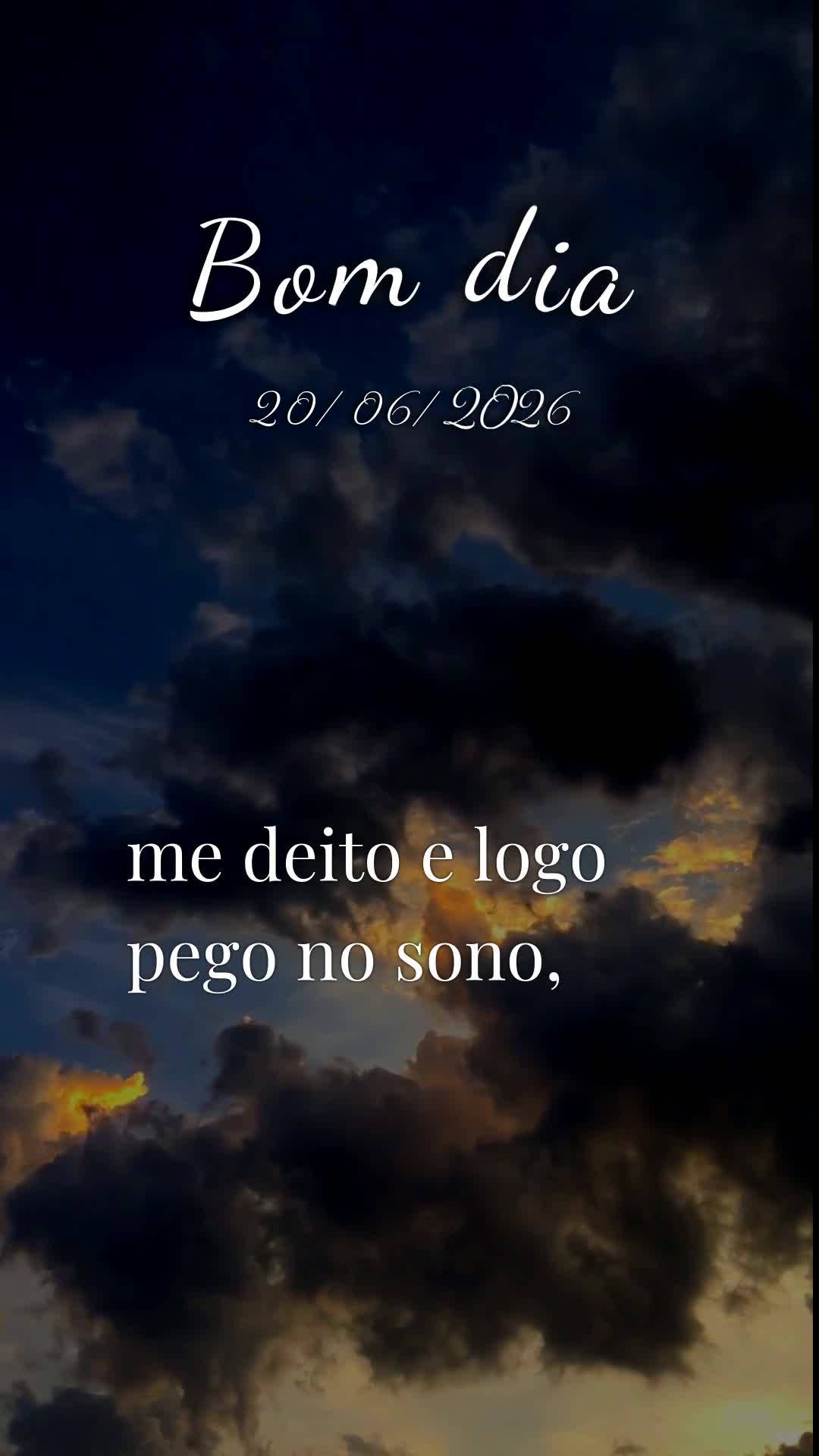 Deus, hoje é sábado, meu Pai, dia vinte de junho de dois mil e vinte e seis, e antes que o dia avance, paro para te agradecer. Bom dia, Senhor! Que ale...