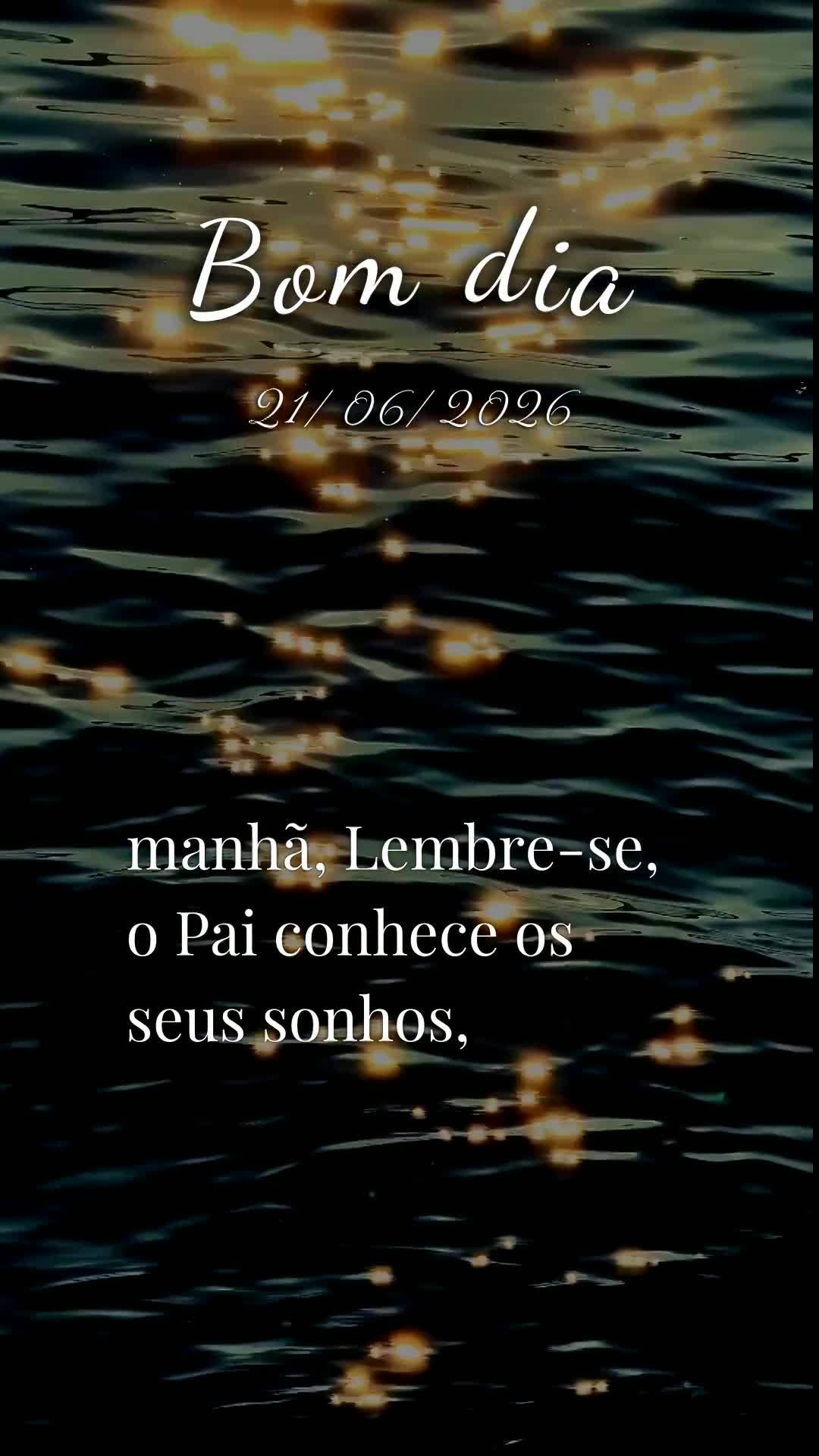 Bom dia! Neste Domingo, 21 de Junho de 2026, primeiro sopro do inverno em nossas terras, que o céu se abra sobre a sua vida e derrame bênçãos sem med...