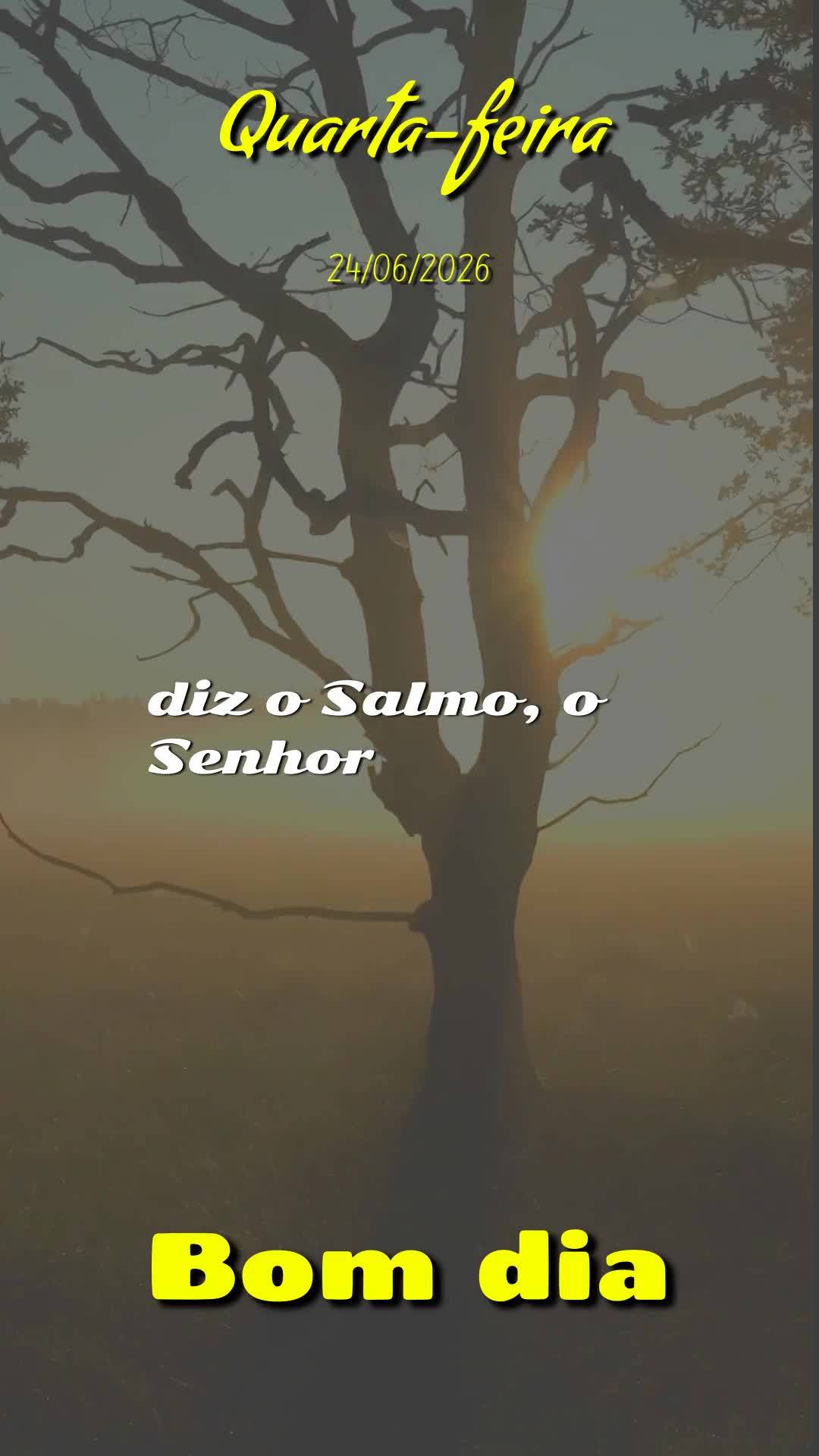 Bom dia! Nesta Quarta-feira, 24 de Junho de 2026, recebe esta bênção com o coração aberto. Que o Senhor Jesus caminhe contigo neste dia, ao teu lado...