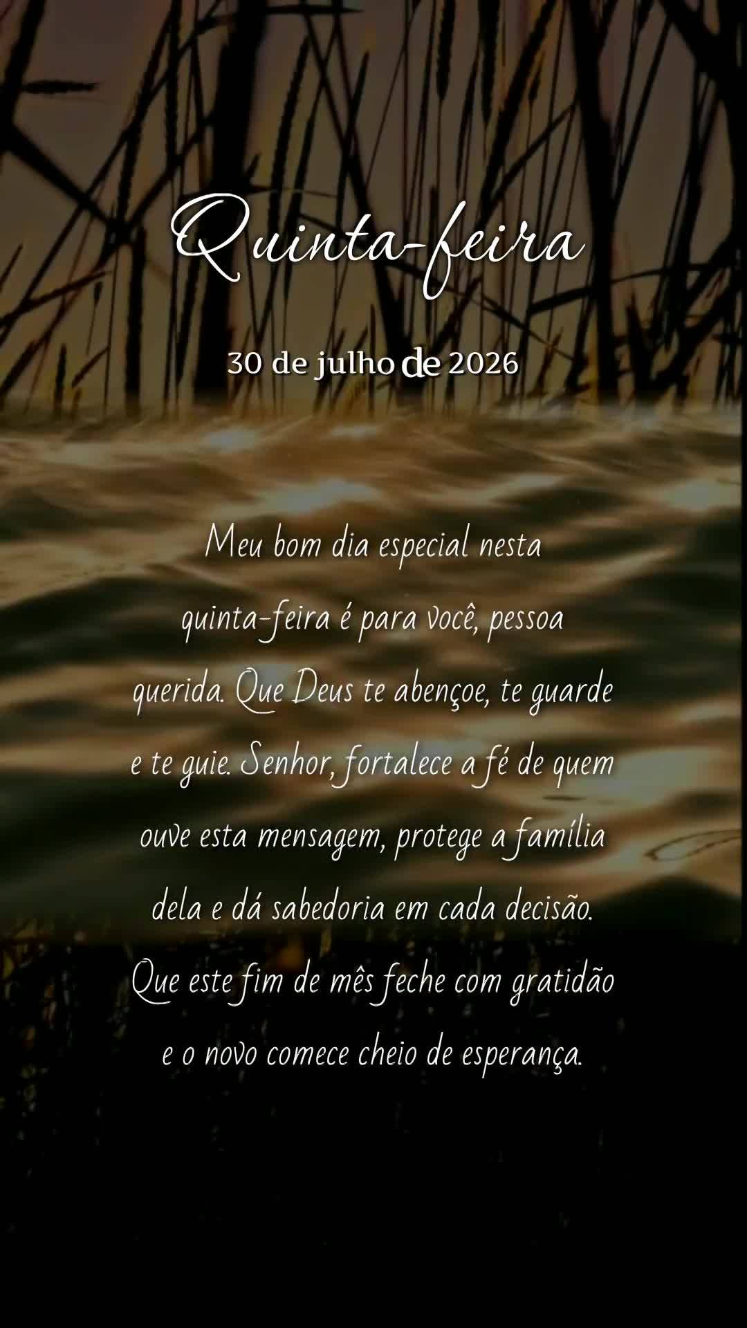 Meu bom dia especial nesta quinta-feira é para você, pessoa querida. Que Deus te abençoe, te guarde e te guie. Senhor, fortalece a fé de quem ouve es...