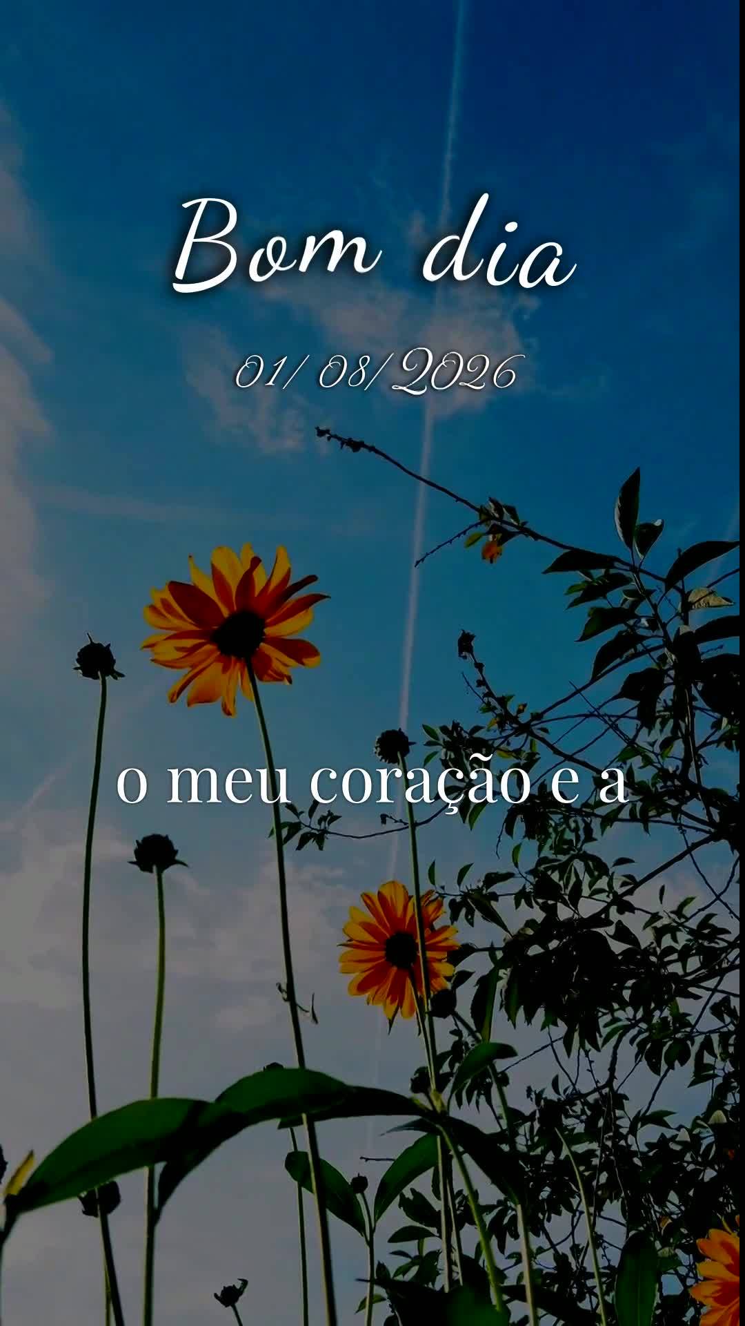 Deus, hoje é sábado, meu pai, dia primeiro de agosto de dois mil e vinte e seis. Bom dia, Senhor. Antes que o dia avance, paro para te agradecer por ma...