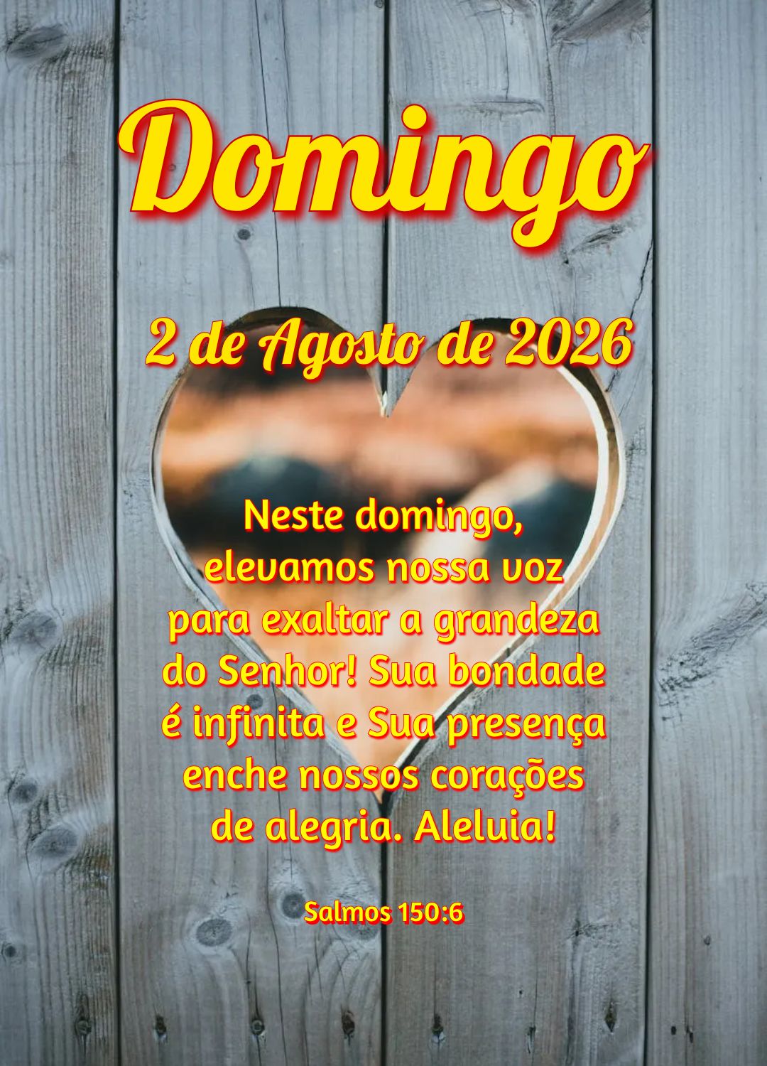 Neste domingo, elevamos nossa voz para exaltar a grandeza do Senhor! Sua bondade é infinita e Sua presença enche nossos corações de alegria. Aleluia!...