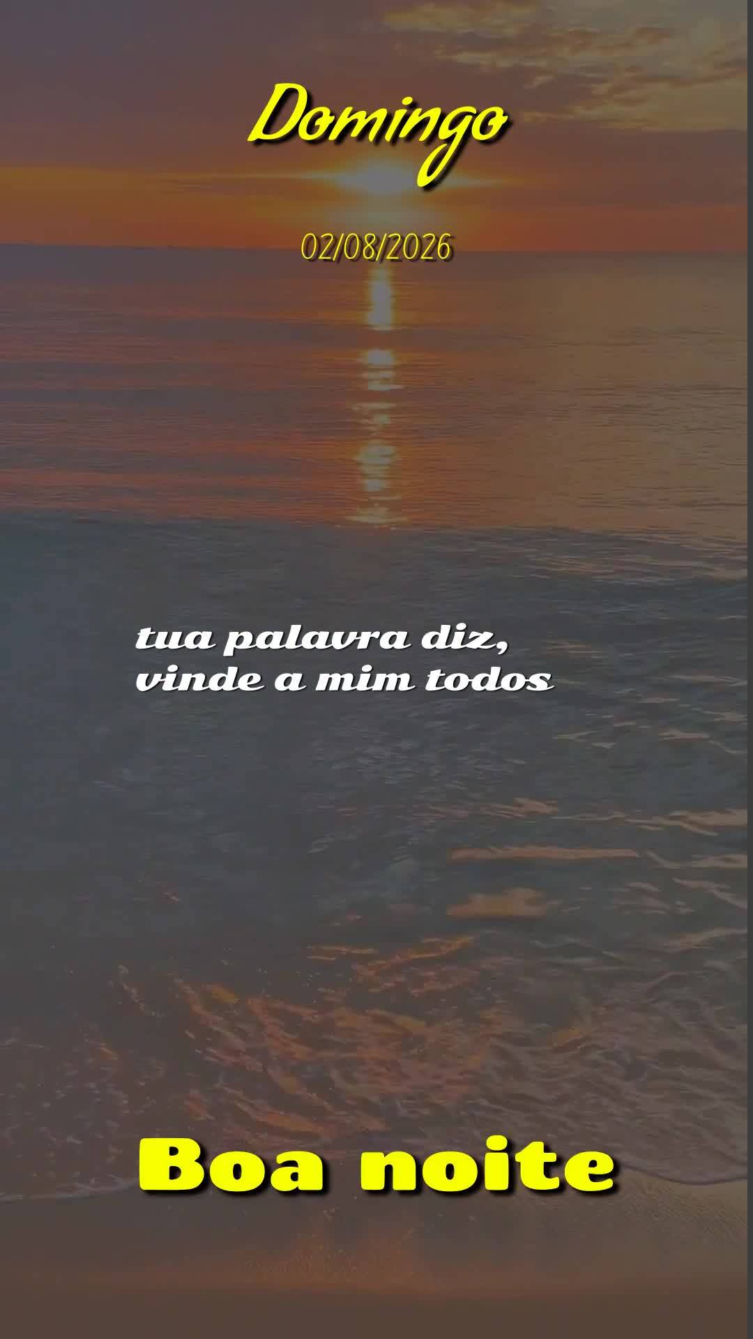 Boa noite, Senhor meu Deus. Neste domingo, 2 de Agosto de 2026, no silêncio desta noite, eu me coloco diante de ti. Obrigado por mais um dia de descanso...