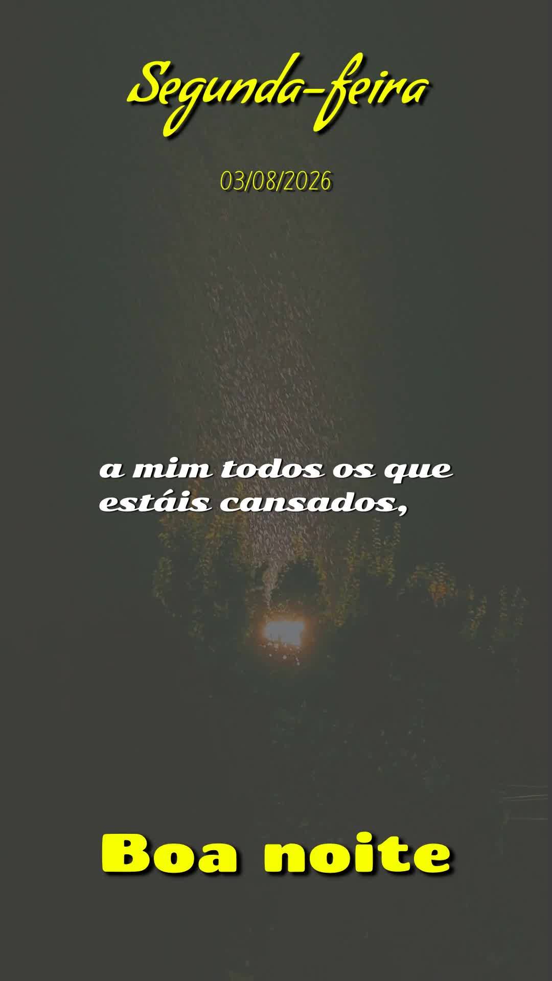 Boa noite, Senhor meu Deus. Nesta segunda-feira, primeiro dia de uma nova semana, eu me coloco em silêncio na tua presença. Obrigado por mais um dia vi...