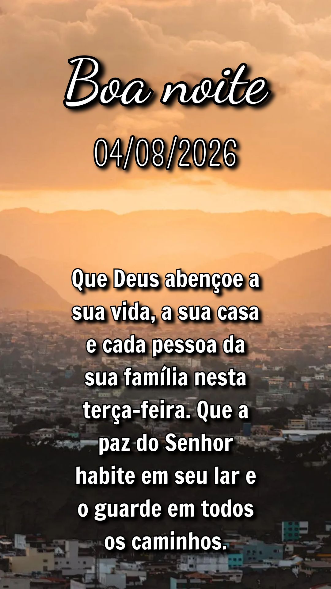 Que Deus abençoe a sua vida, a sua casa e cada pessoa da sua família nesta terça-feira. Que a paz do Senhor habite em seu lar e o guarde em todos os c...
