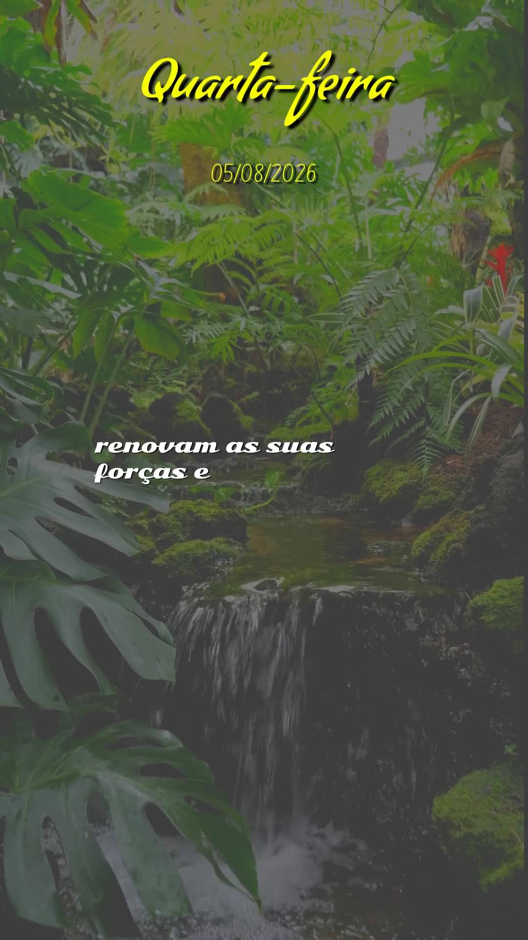 Deus, hoje é quarta-feira, meu pai, dia cinco de agosto de dois mil e vinte e seis, e antes que este dia avance, eu paro para te agradecer. Bom dia, Sen...
