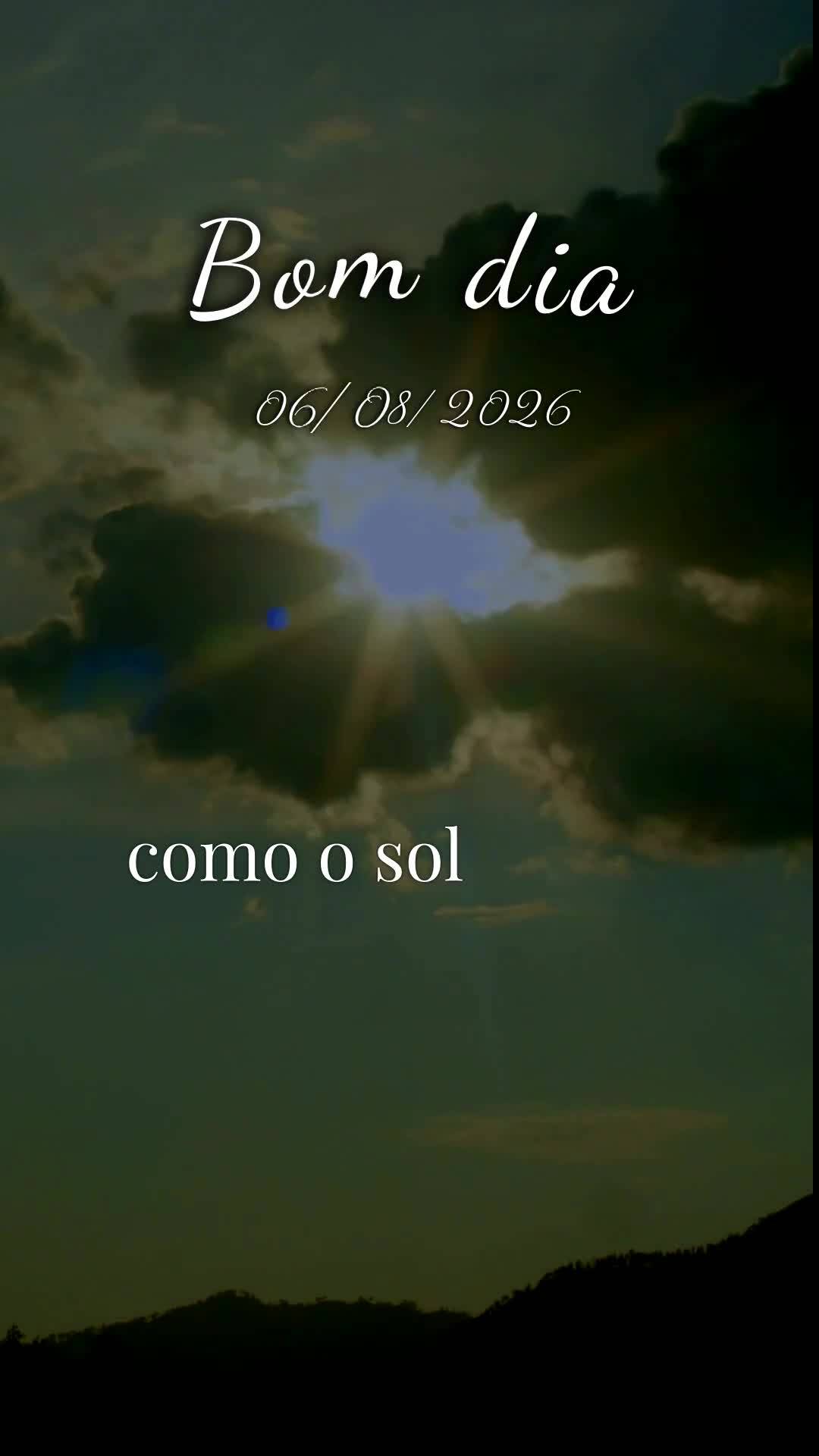 Bom dia! Nesta quinta-feira, 6 de Agosto de 2026, que o céu se abra sobre a sua vida e derrame bênçãos sem medida. Que cada passo seu seja guiado pel...