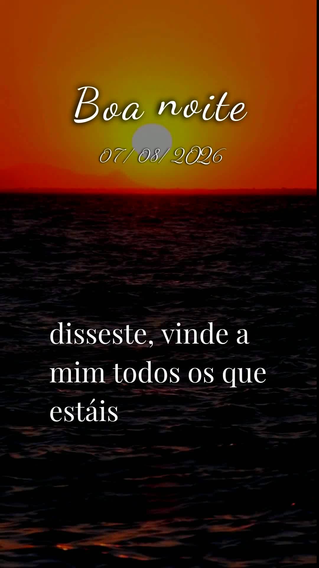 Boa noite, Senhor meu Deus. Nesta sexta-feira, 7 de Agosto de 2026, no silêncio desta noite, eu me coloco diante de Ti. Obrigado por mais uma semana ven...